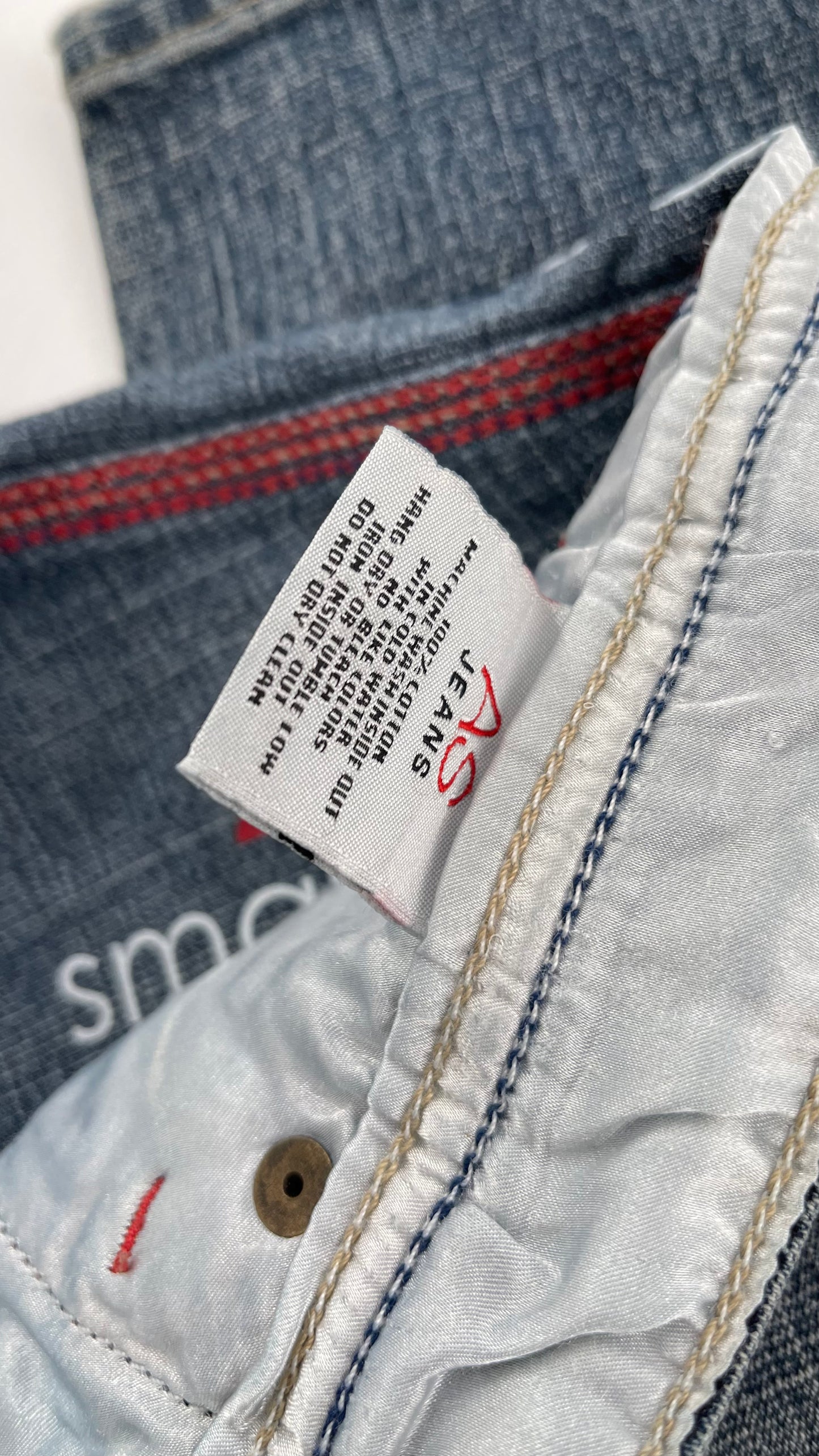 Vintage Smart AS JEANS Light Wash with Silver Metallic Female Posing Silhouette and Paulina Field Embroidery (28)