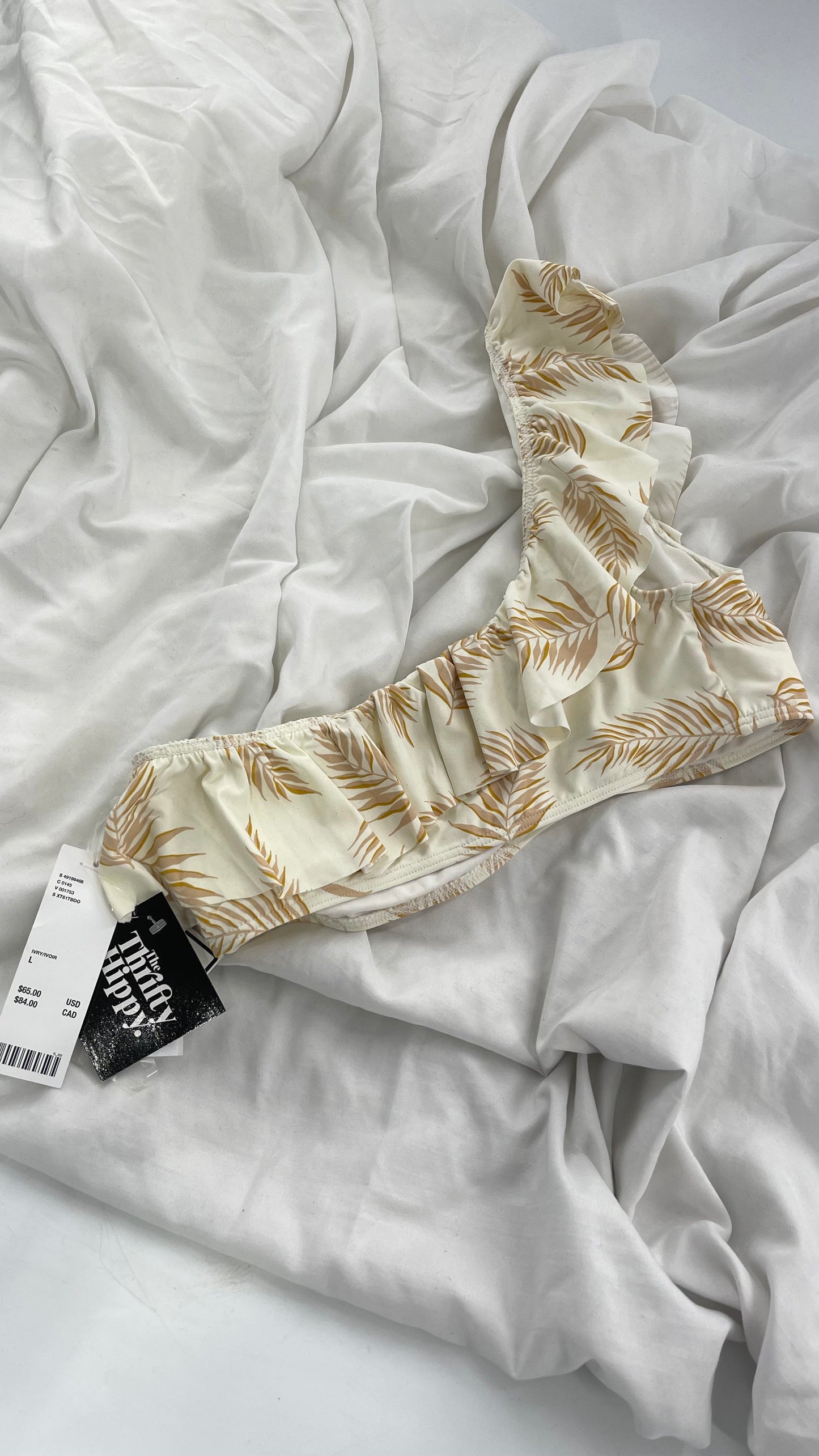 Urban Outfitters Palm Leaves Ruffled One Shoulder with Tags Attached (Large)