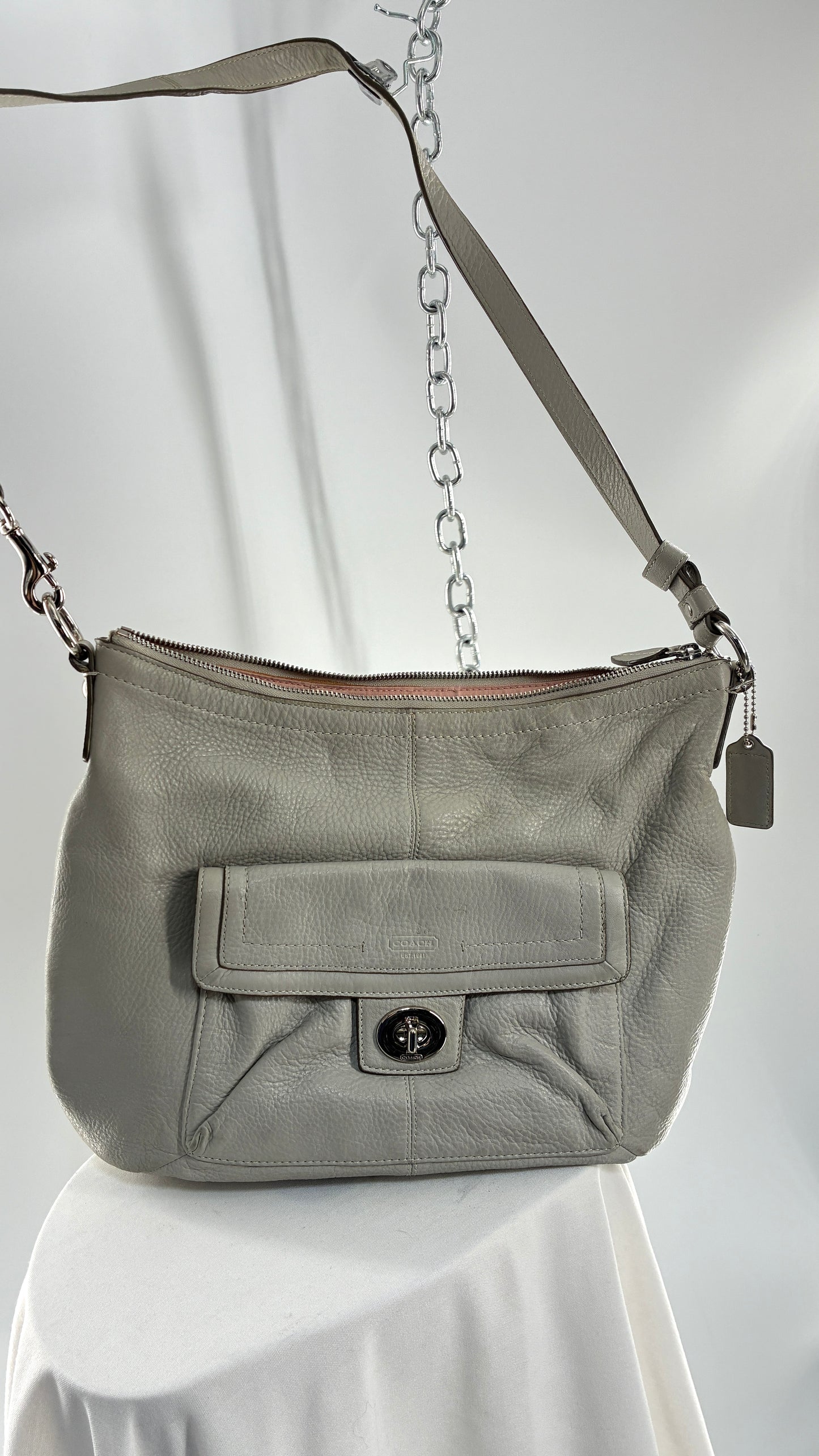 Vintage COACH Penelope Grey Leather Crossbody