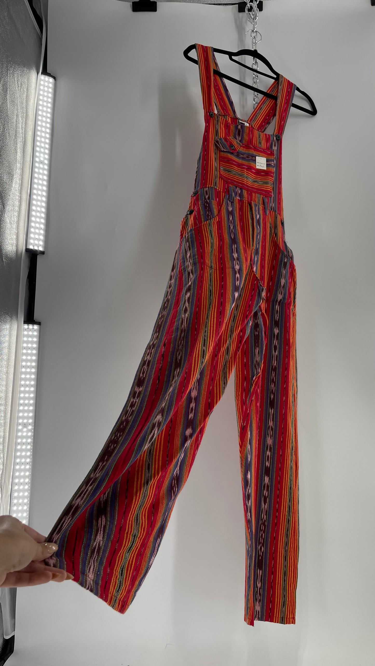Vintage Red Baja 1970s Guatemalan Overalls (Medium)
