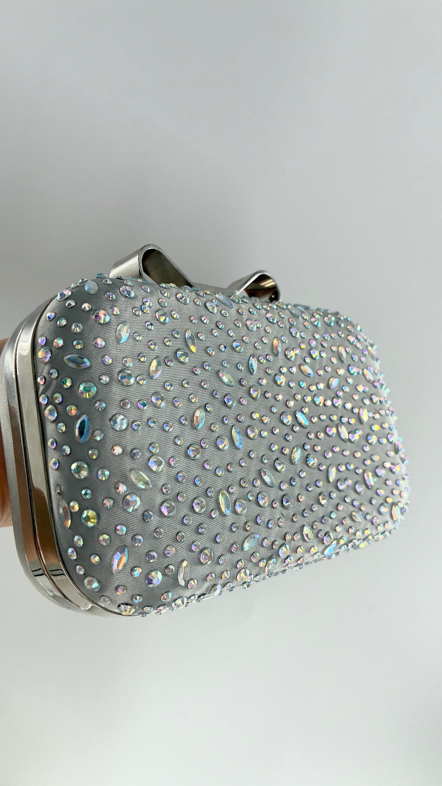 Vintage Lulu Townsend Silver Purse with Iridescent Gems