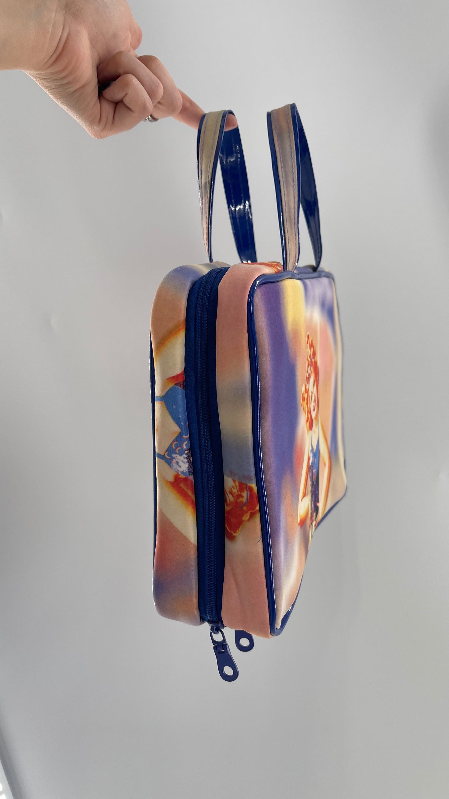 Vintage Carry On PinUp Organizer Purse/ Cosmetic Bag