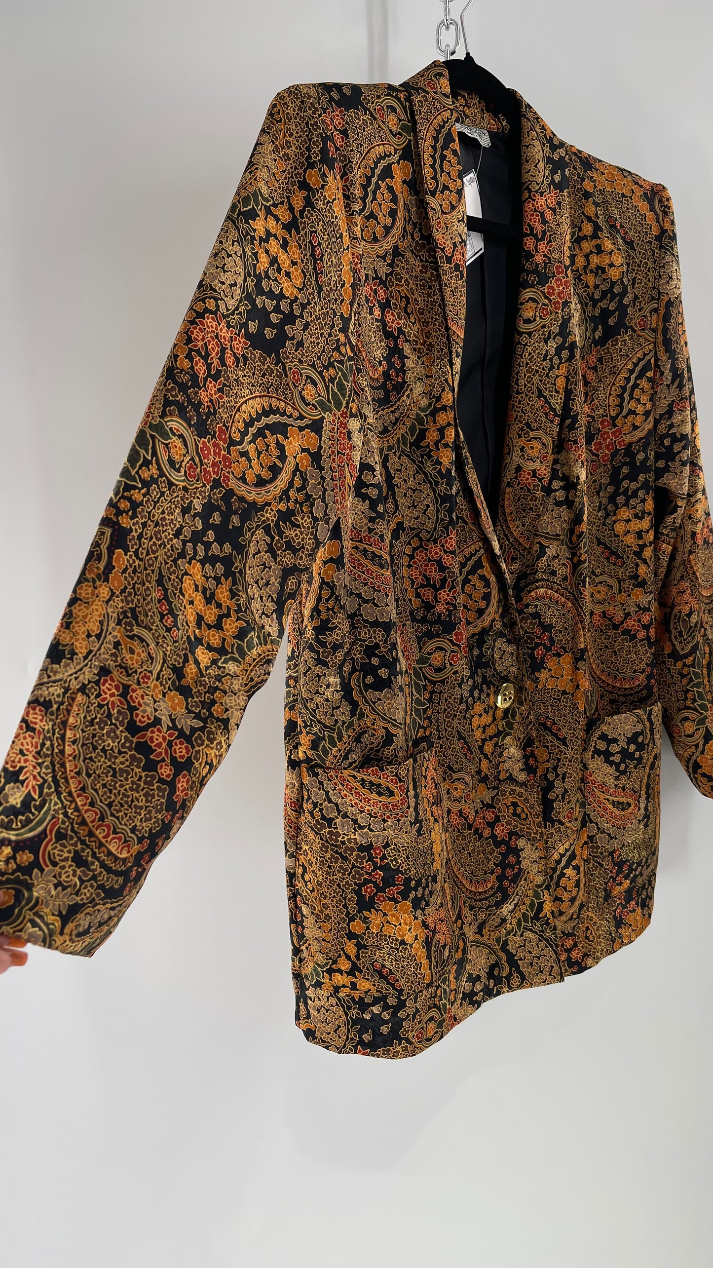 Vintage Kensington 100% Silk Blazer (Medium)