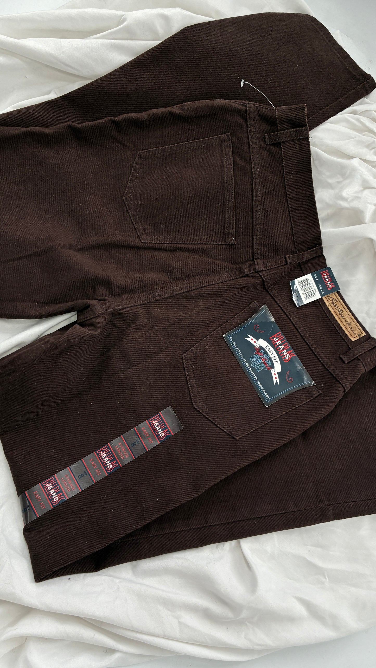 Deadstock Vintage BILL BLASS Brown High Waisted Mom Jeans