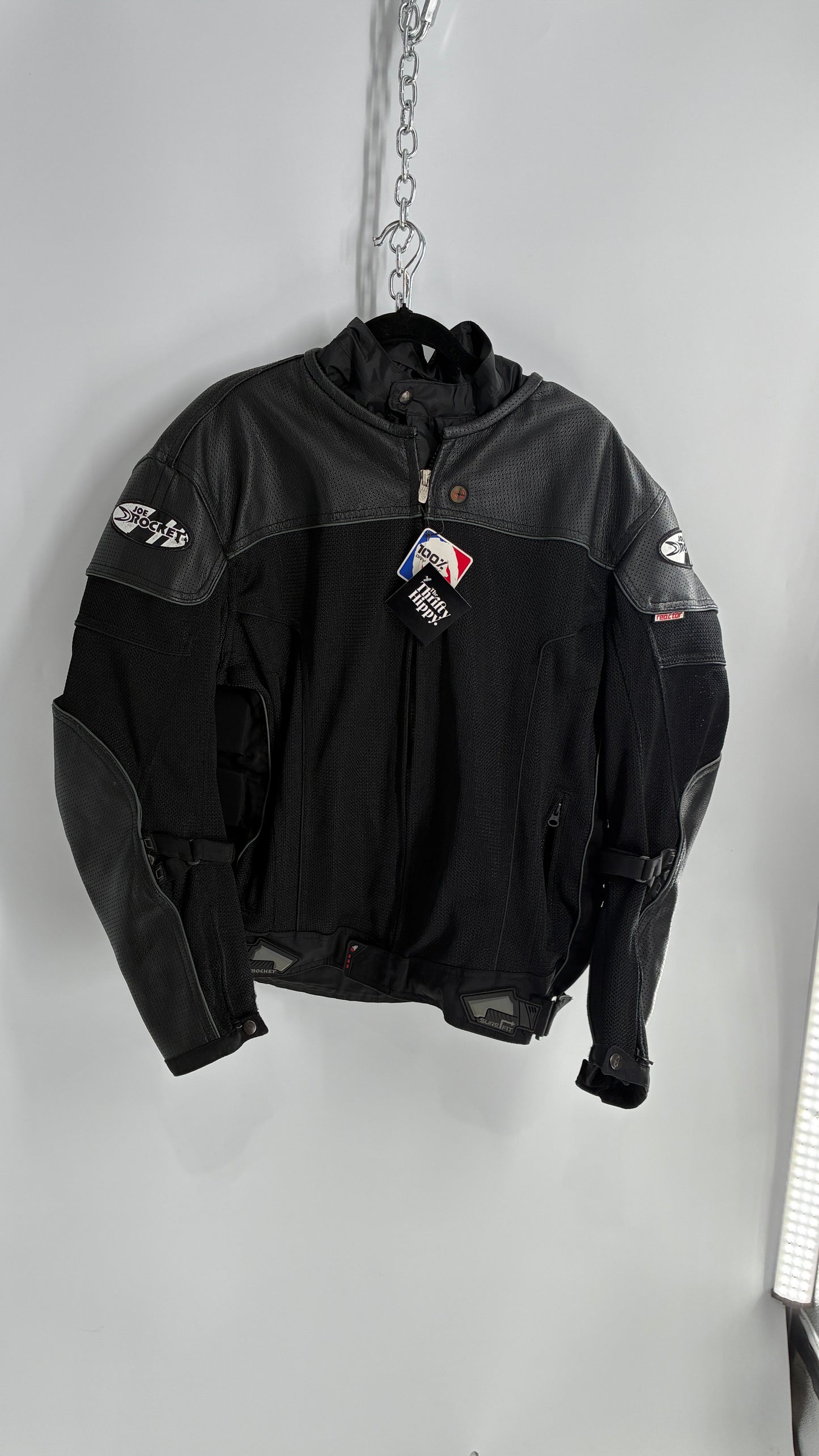 Vintage JOE ROCKET Padded Motorcycle Jacket with Tags Attached (XXL)