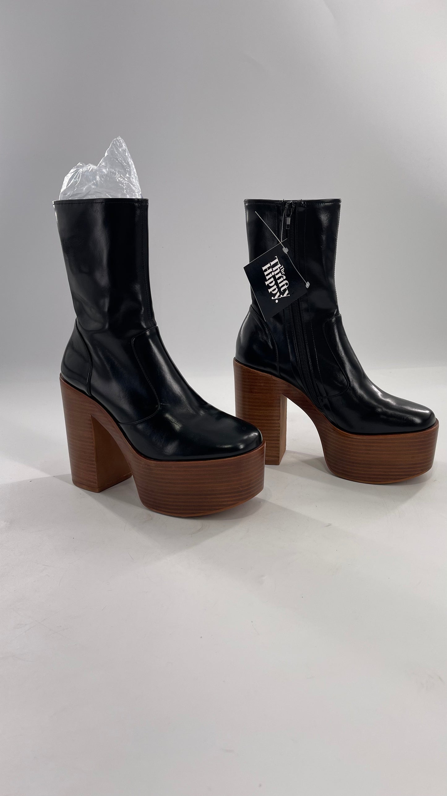 Jeffrey Campbell Mexique Black Boot with Platform And Chunky Wooden Heel (8)