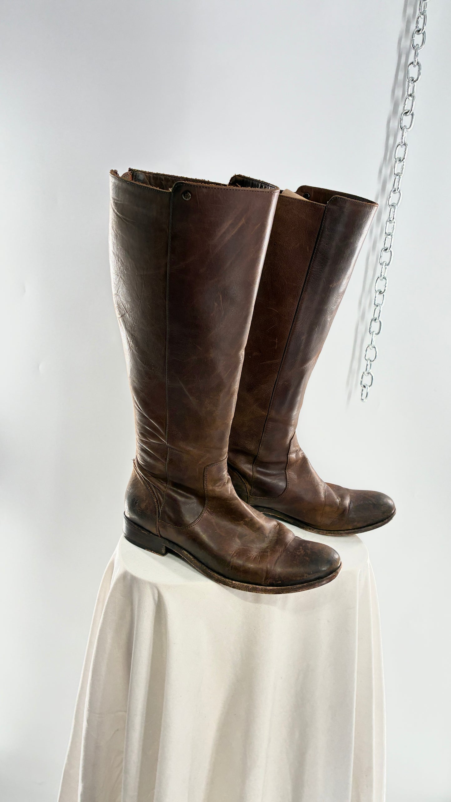 Vintage Distressed FRYE Riding Boots Made in Mexico (8)