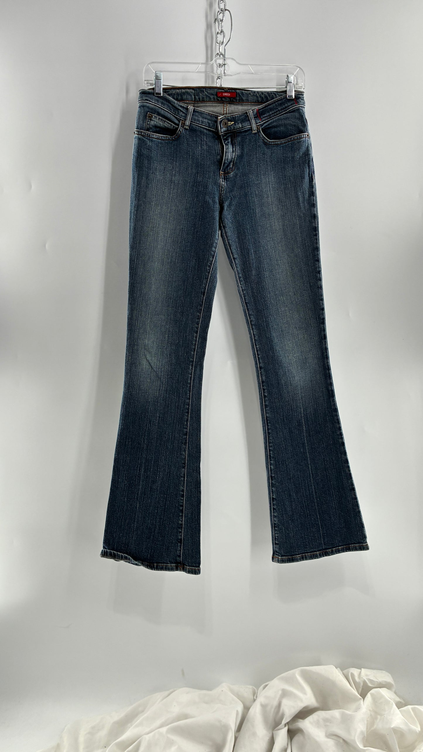 Vintage GUESS Light Wash Kick Flare Jeans (28)