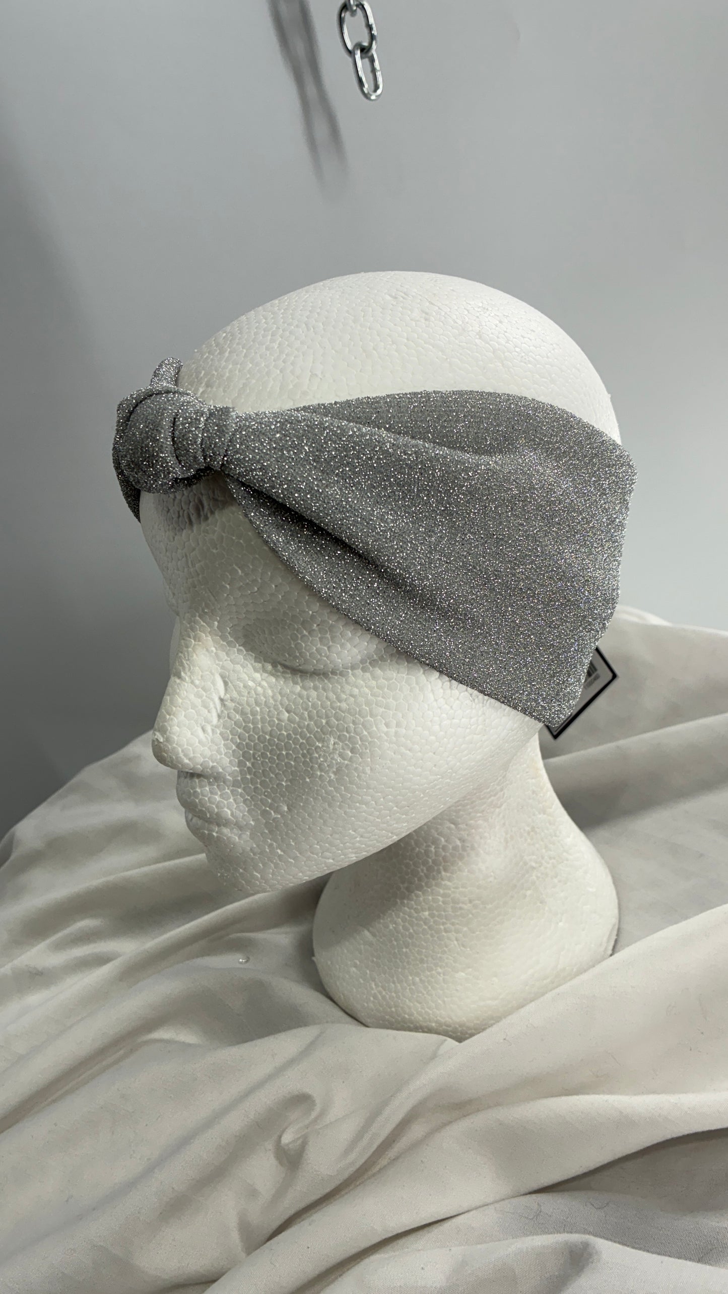 Silver Metallic Stretch Headband
