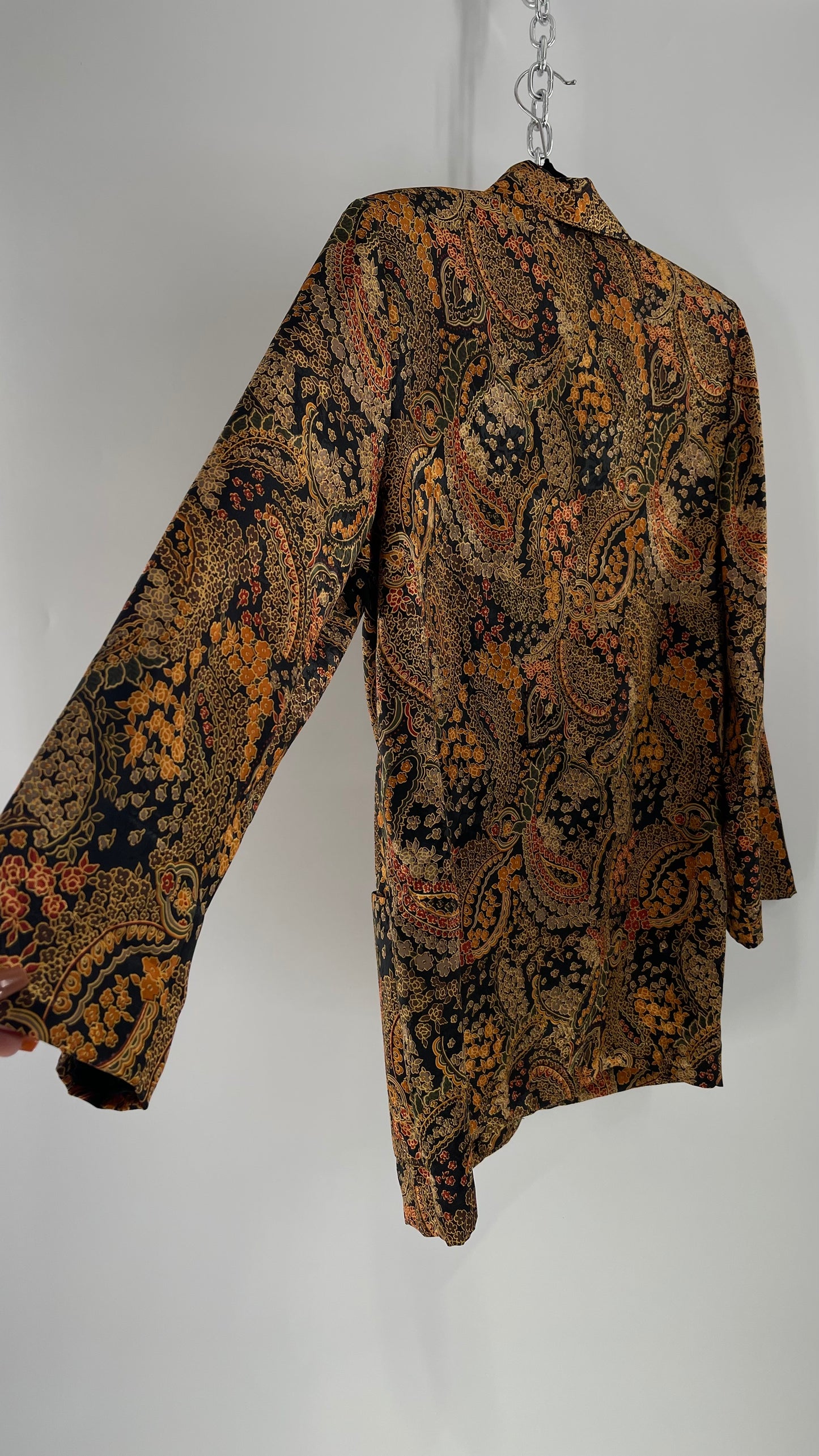 Vintage Kensington 100% Silk Blazer (Medium)