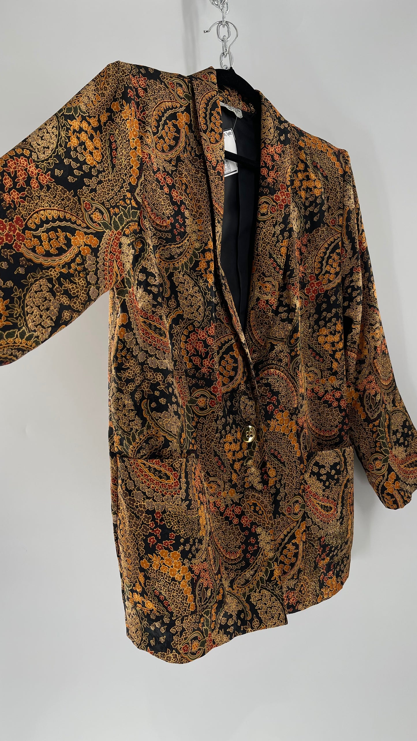 Vintage Kensington 100% Silk Blazer (Medium)