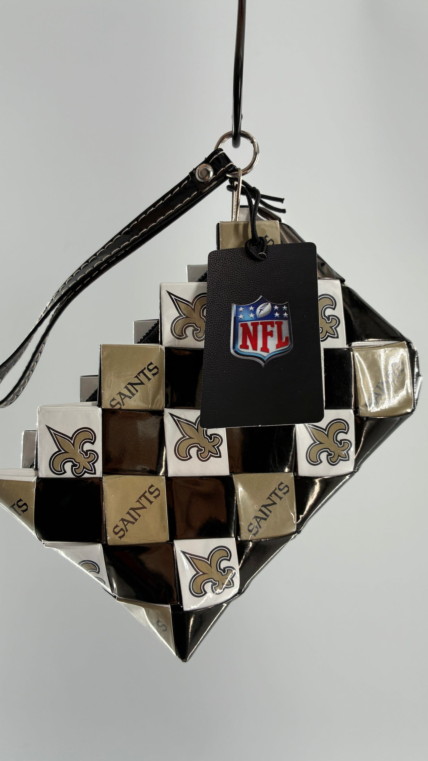 Deadstock Vintage SAINTS NFL OLLIN Made in Mexo Wristlet