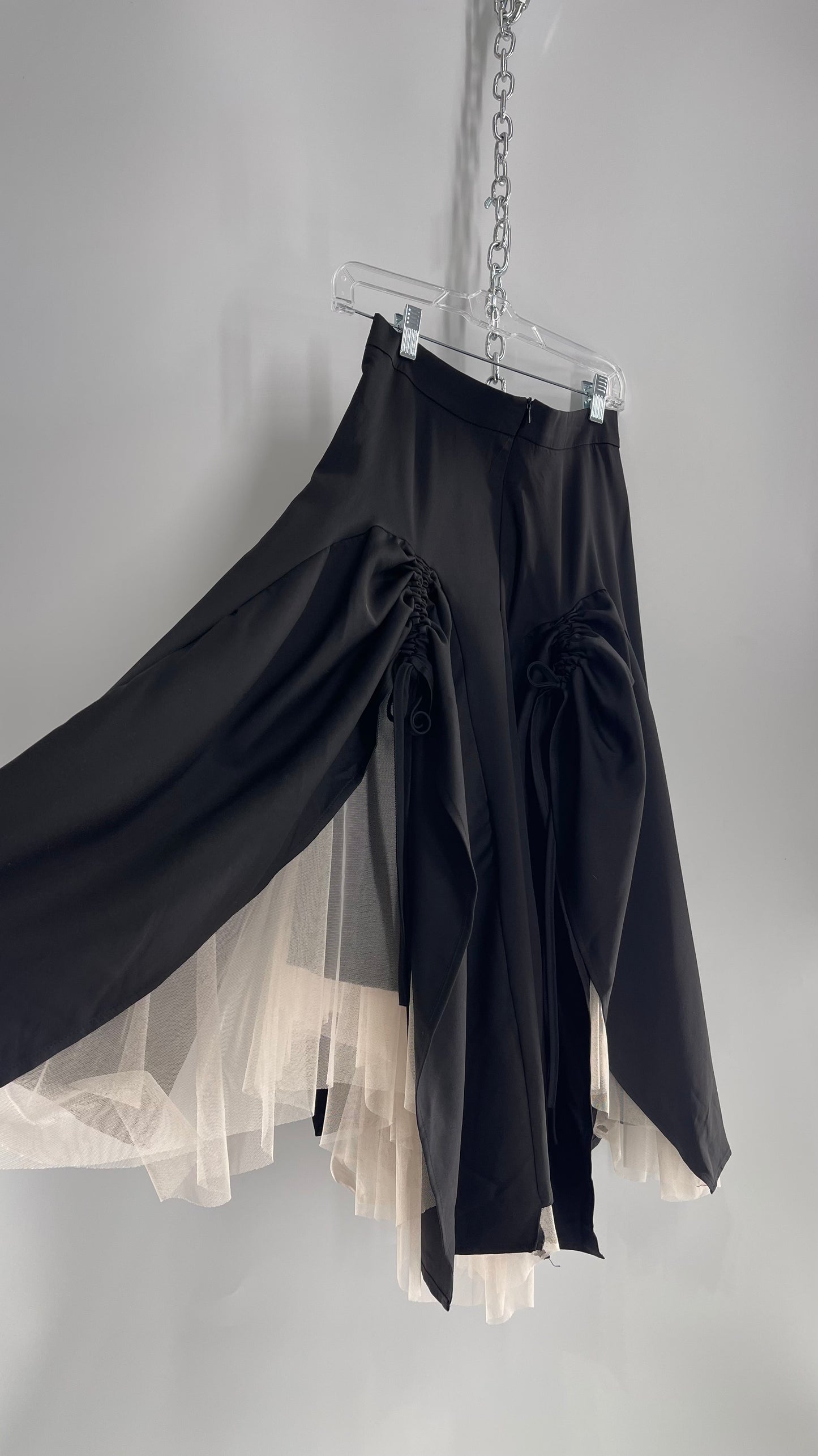 Layered Drape Skirt with Tulle Underlay Tags Attached (XL)