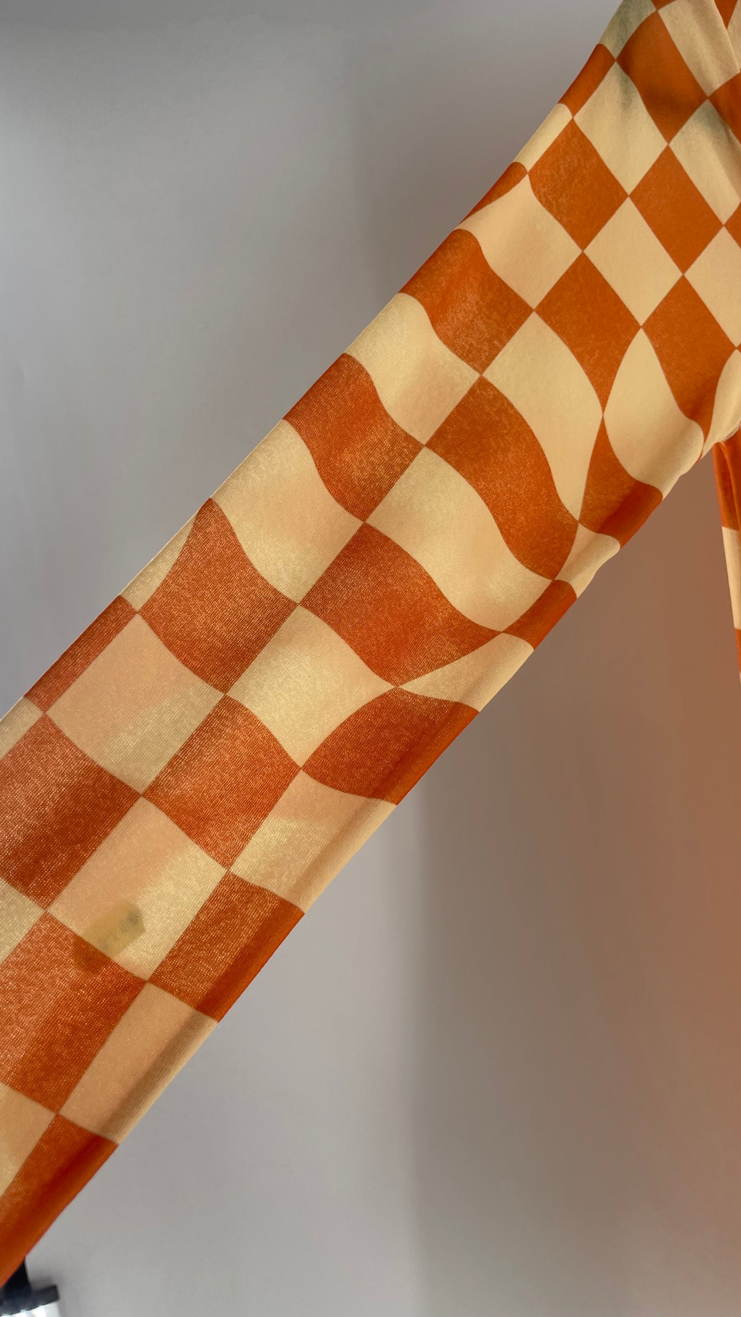 NGOrder Checkerprint Yellow/Orange Collared Buttonfront Dress (8)