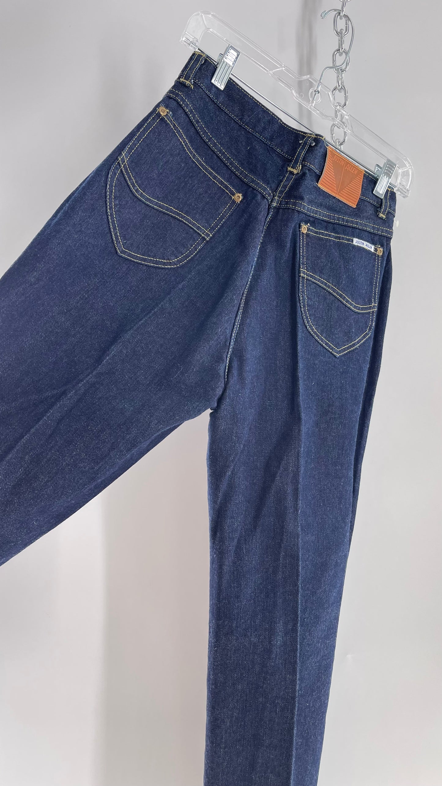 Vintage Justin Allen Dark Wash 70’s-80’s High Waisted Mom Jean (11)