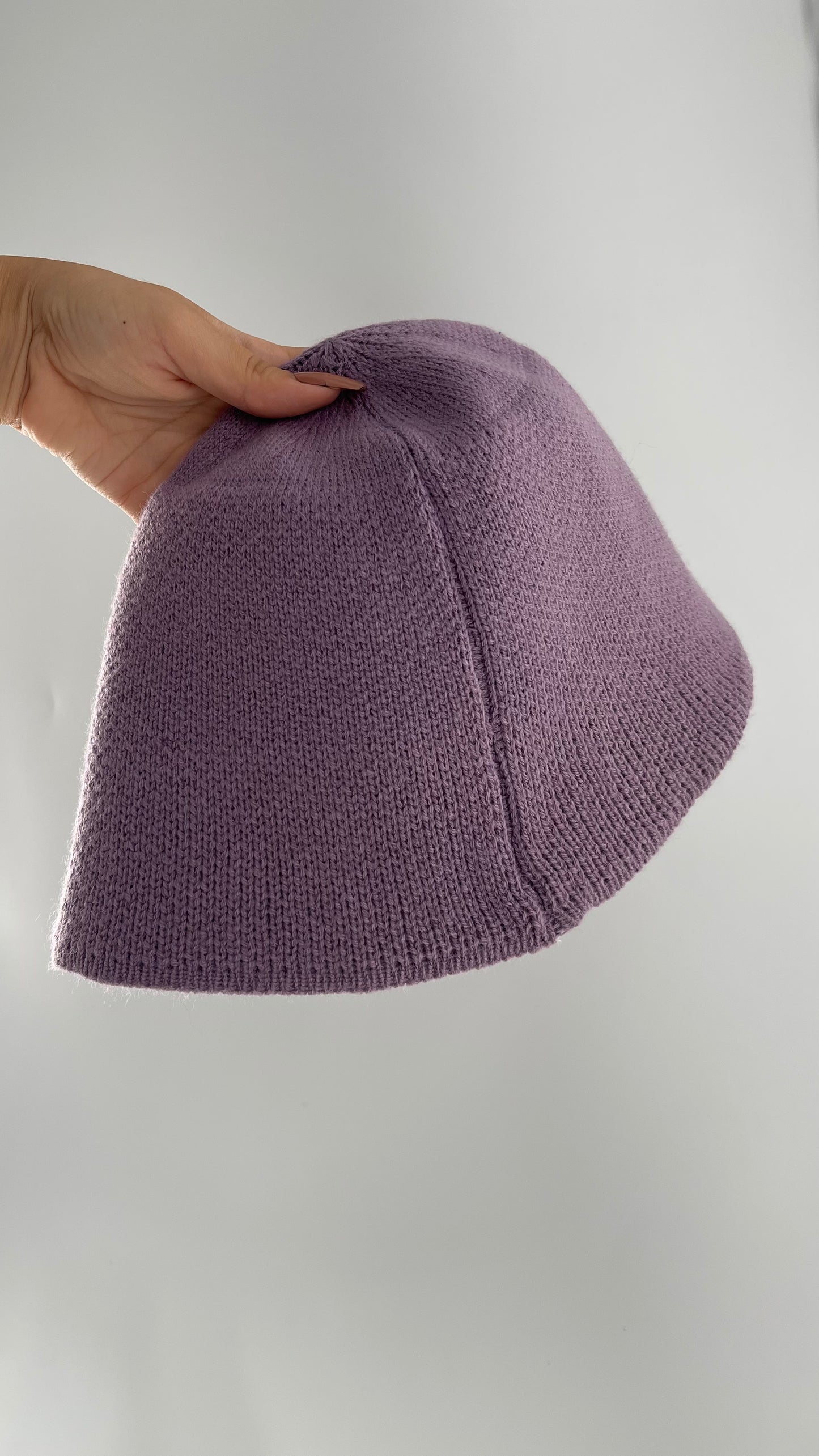 Urban Outfitters Lavender/Lilac Purple Knit Bucket Hat with Rhinestone Butterfly Details