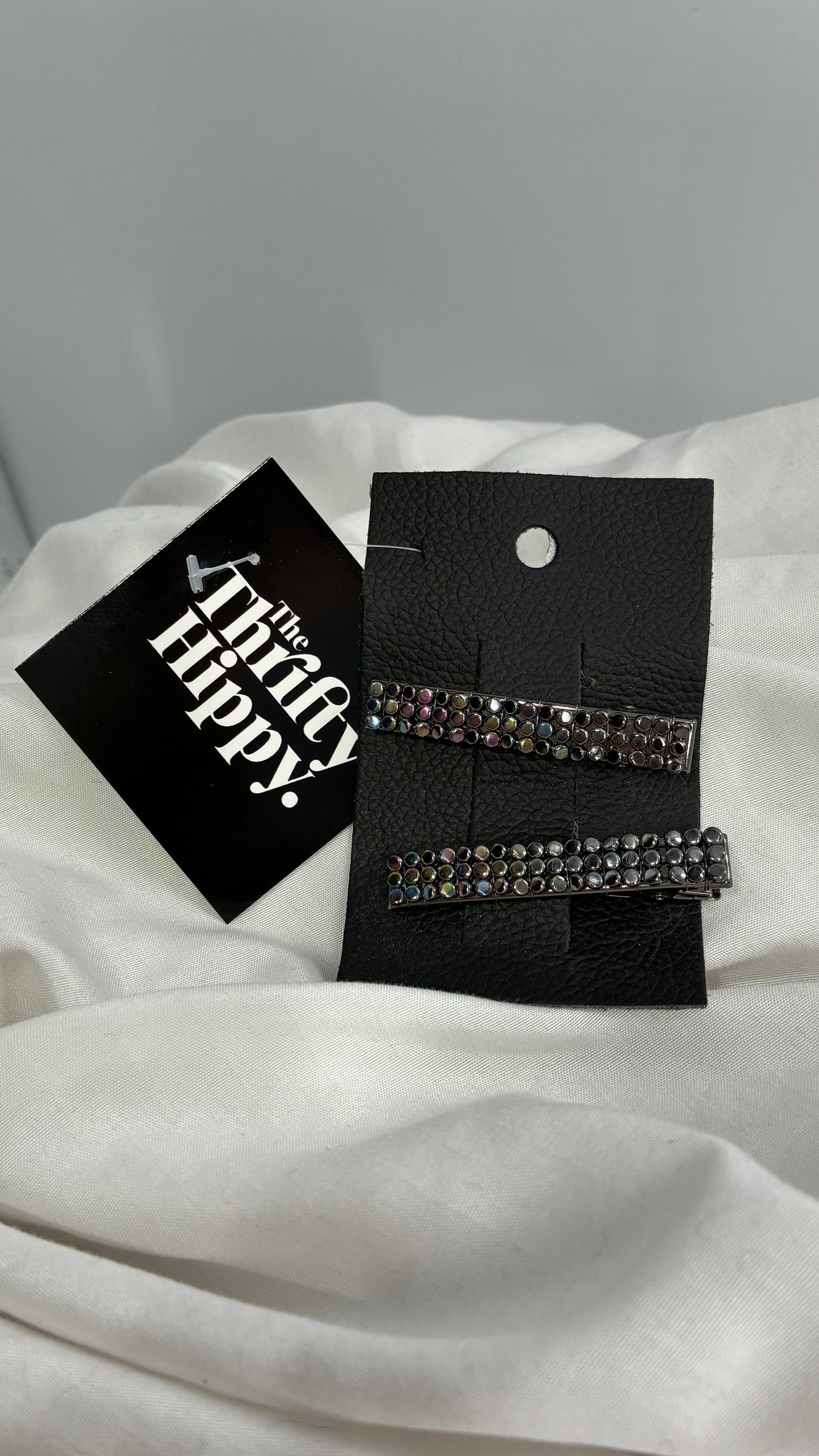 Free People Gasoline Oil Slick Studded Hair Clips