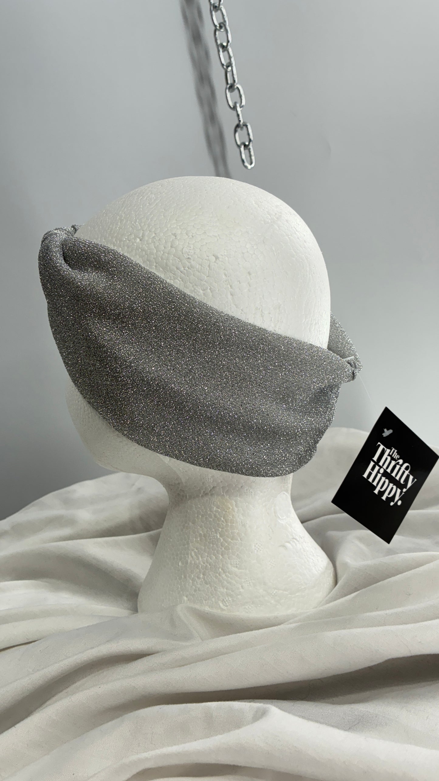 Silver Metallic Stretch Headband