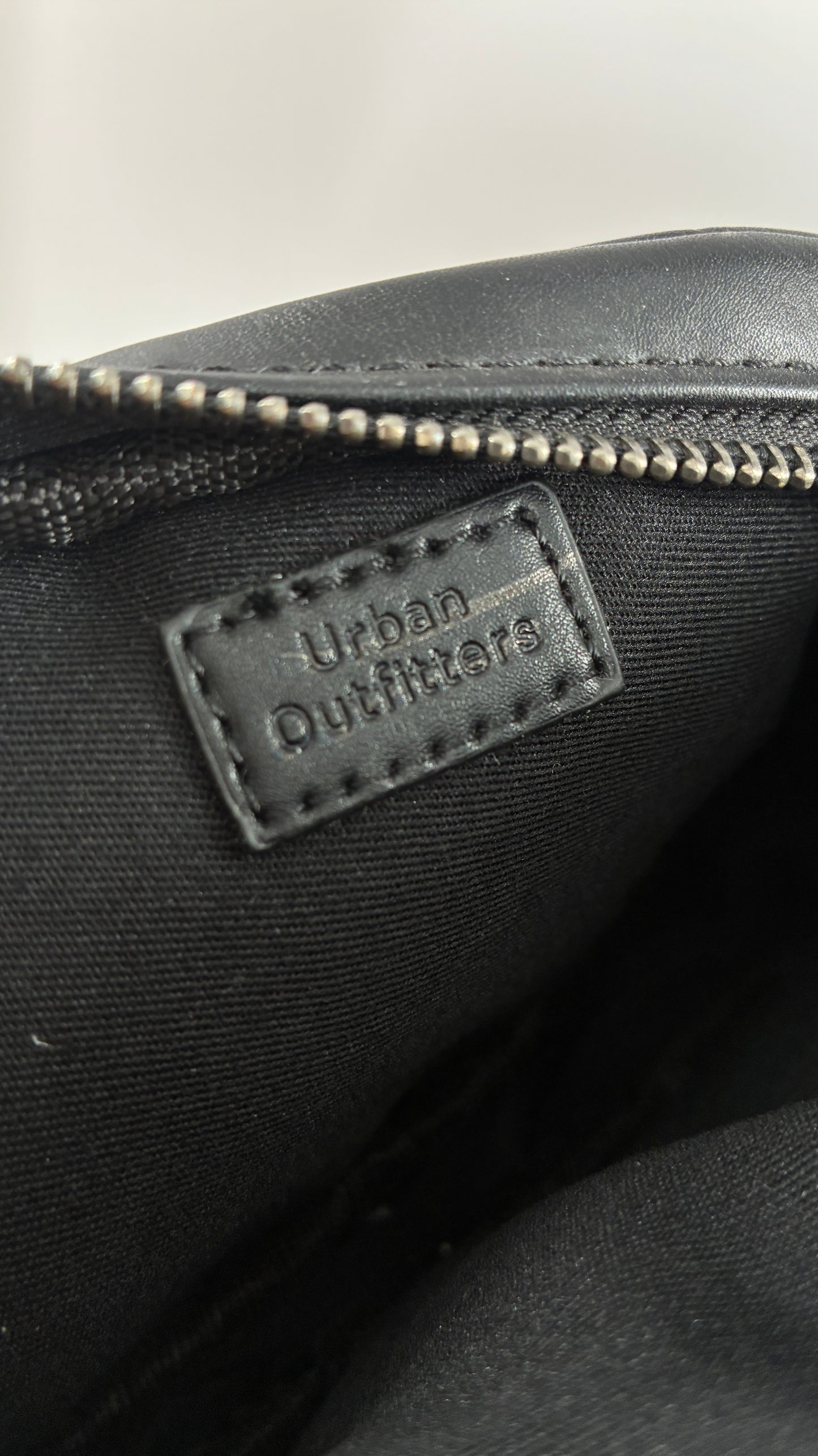 Urban Outfitters Black Vegan Leather Western Buckle Bag
