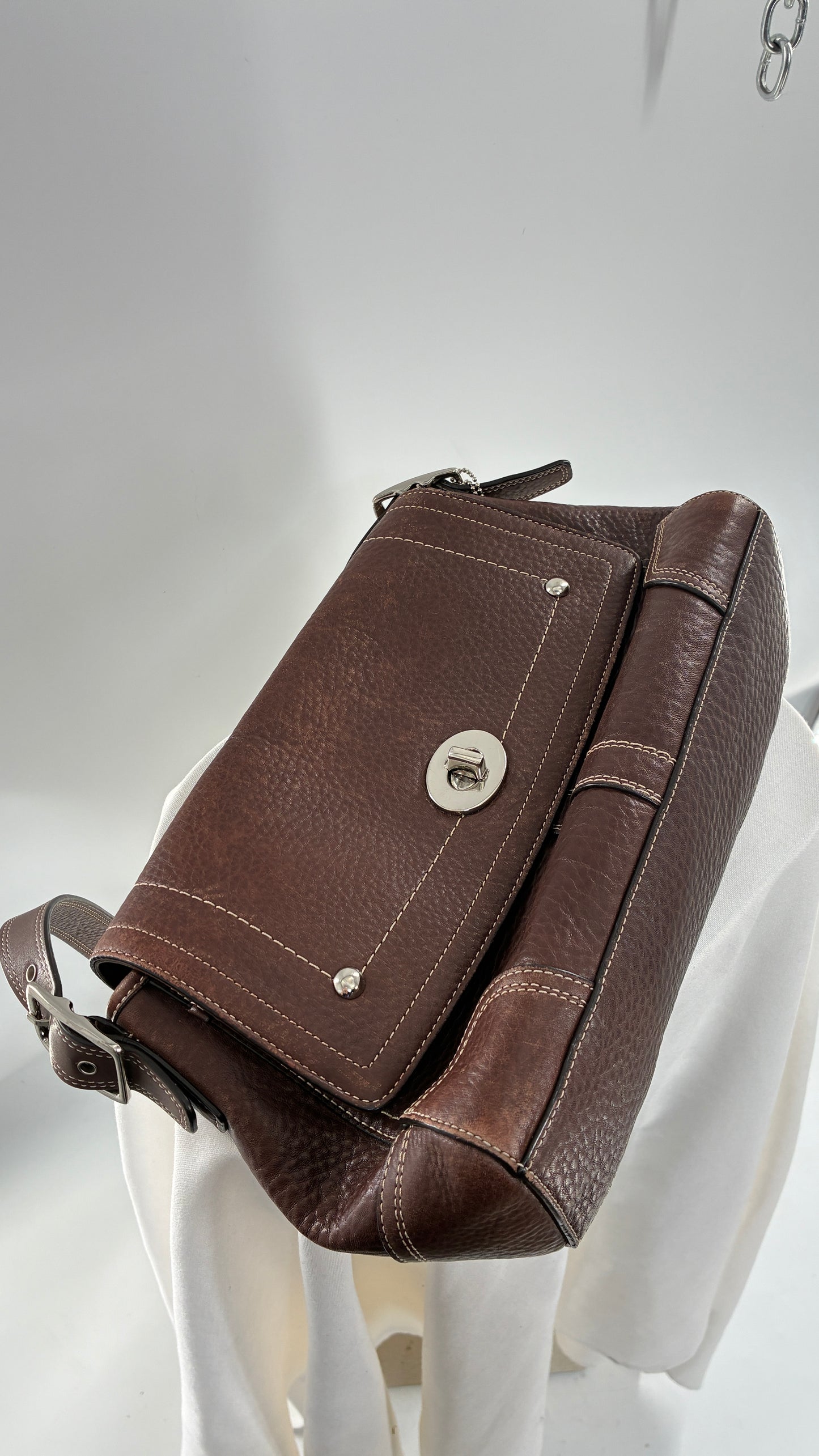 Vintage COACH Hamilton Brown Leather Crossbody