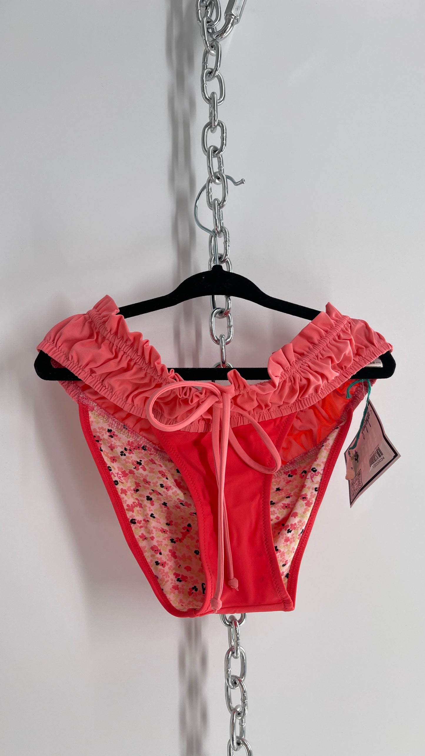 Kti per te Free People Ruched Waistline Pink Swim Bottoms NWOT (Small)