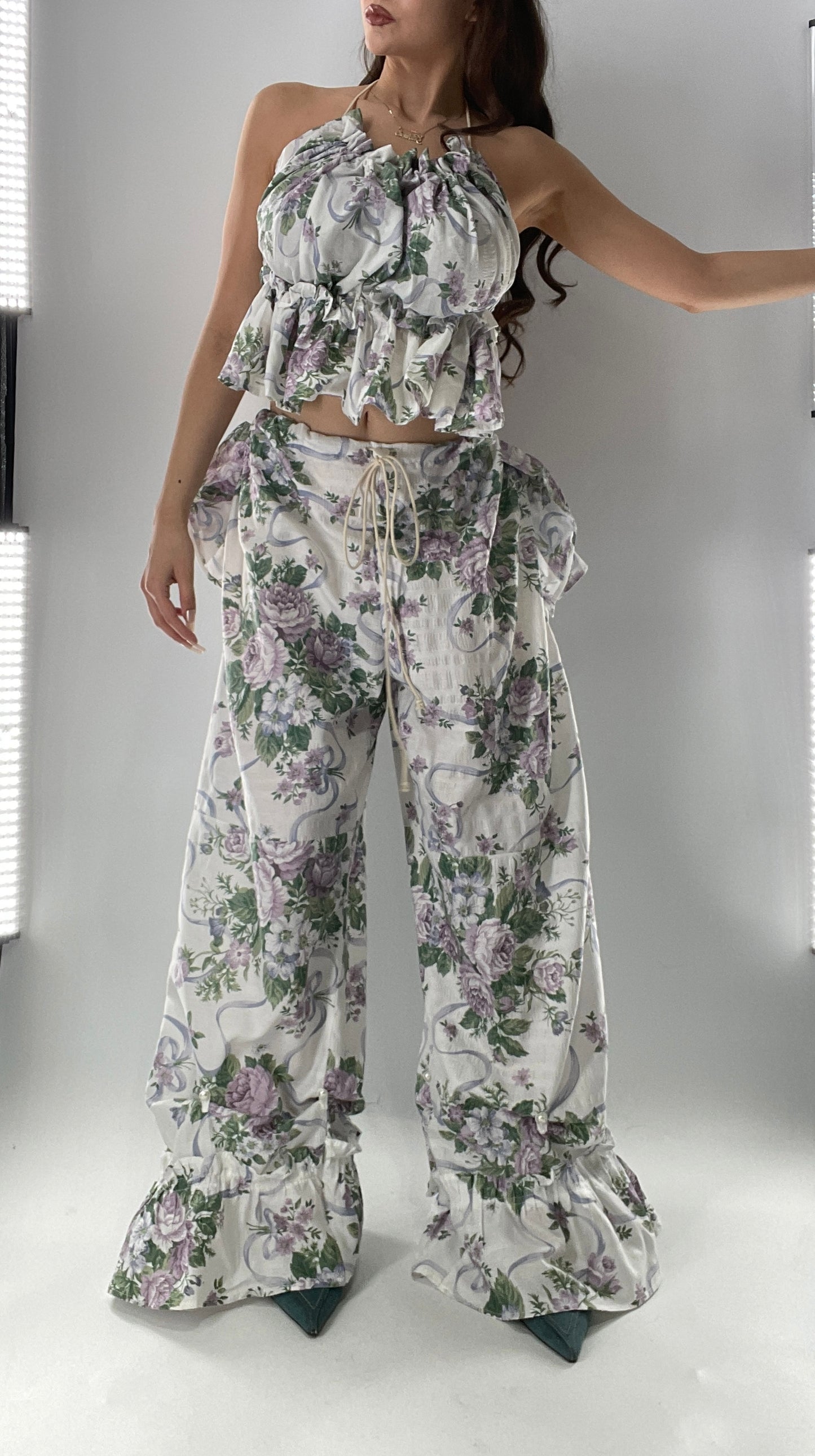 Vintage Handmade 2 Piece Set with Apron Style Ruffled Bum🧺 (One Size XS-XL)