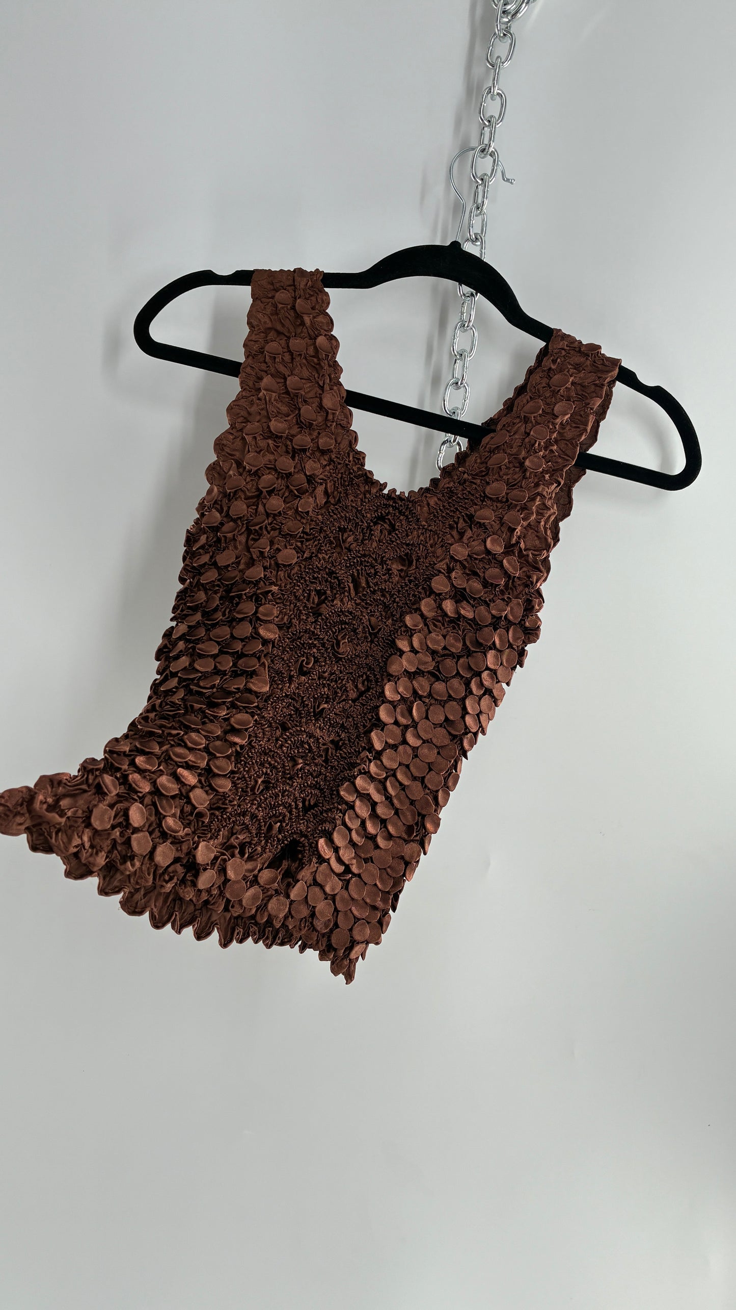 Vintage 1990s Brown Textured Popcorn Camisole (OS)