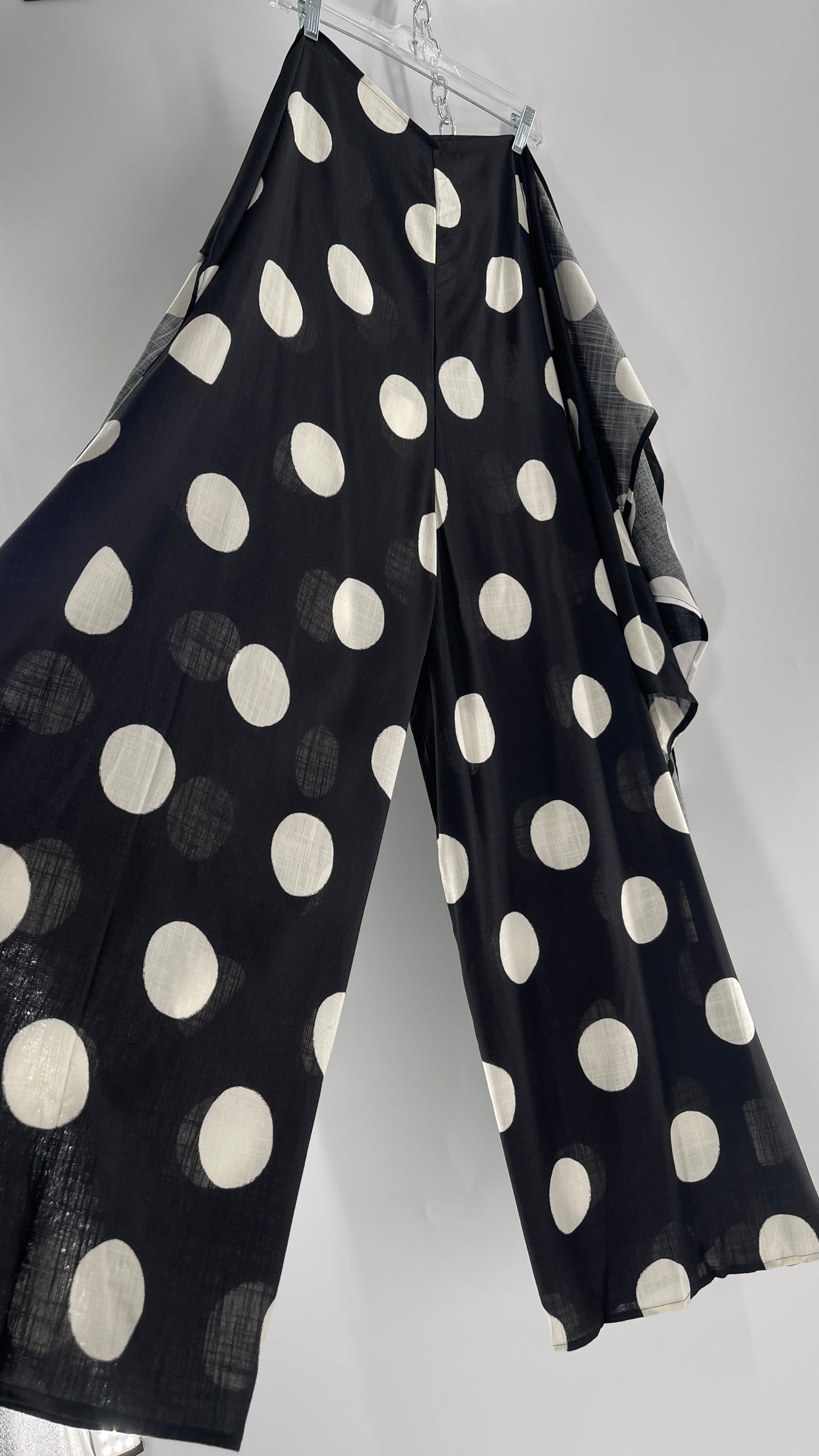 Handmade 9 in 1 Black/White Polka Dot Jumpsuit (One Size) •AS SEEN ON TIKTOK•