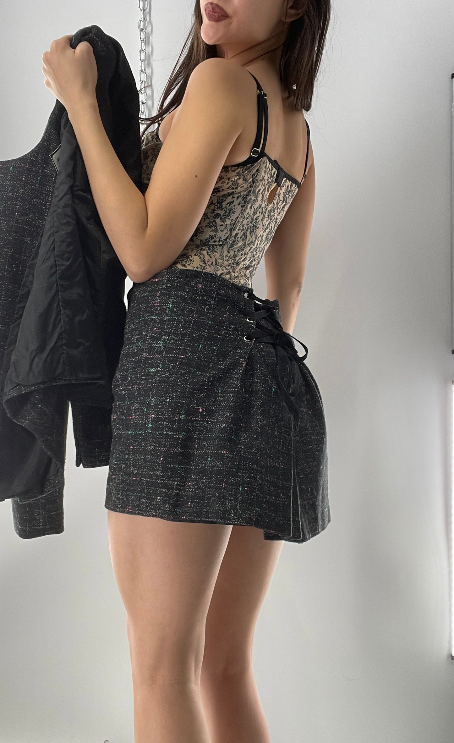Vintage Custom Handmade 2Piece Suit Set with Blazer and Corseted Skirt