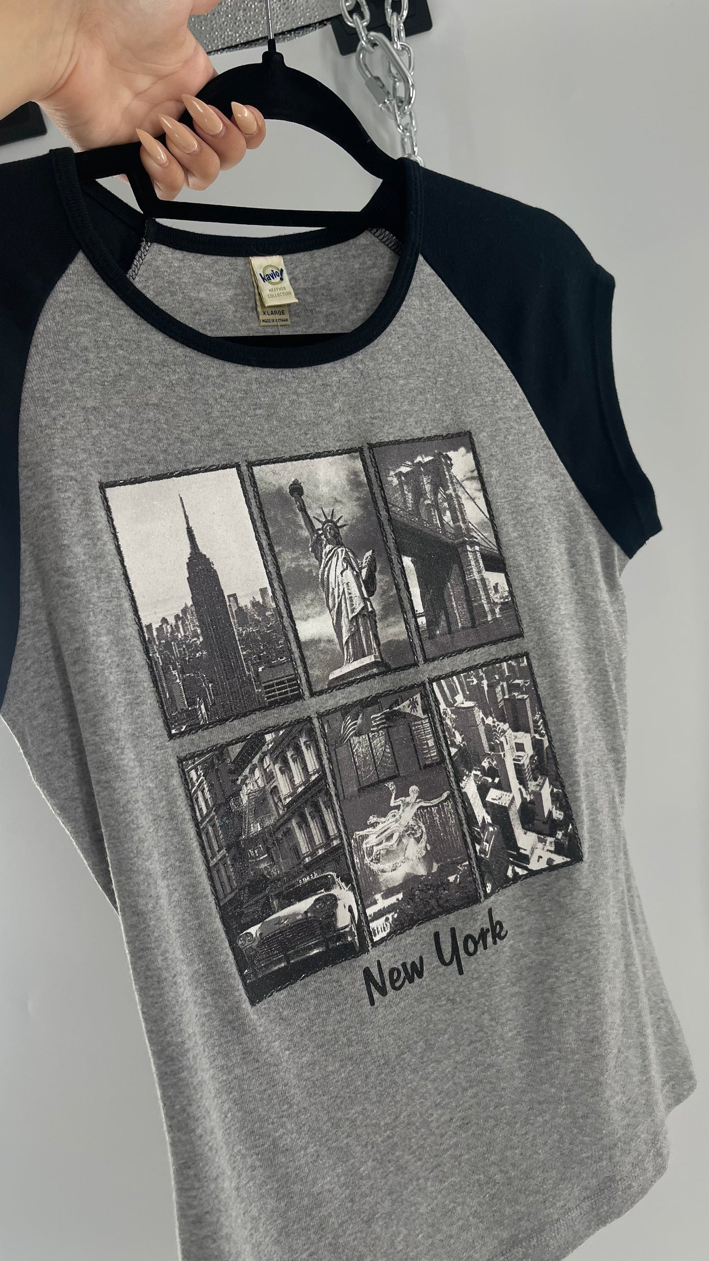 Deadstock 1990s Vintage Kavio! New York Glitter Baby T (XL)