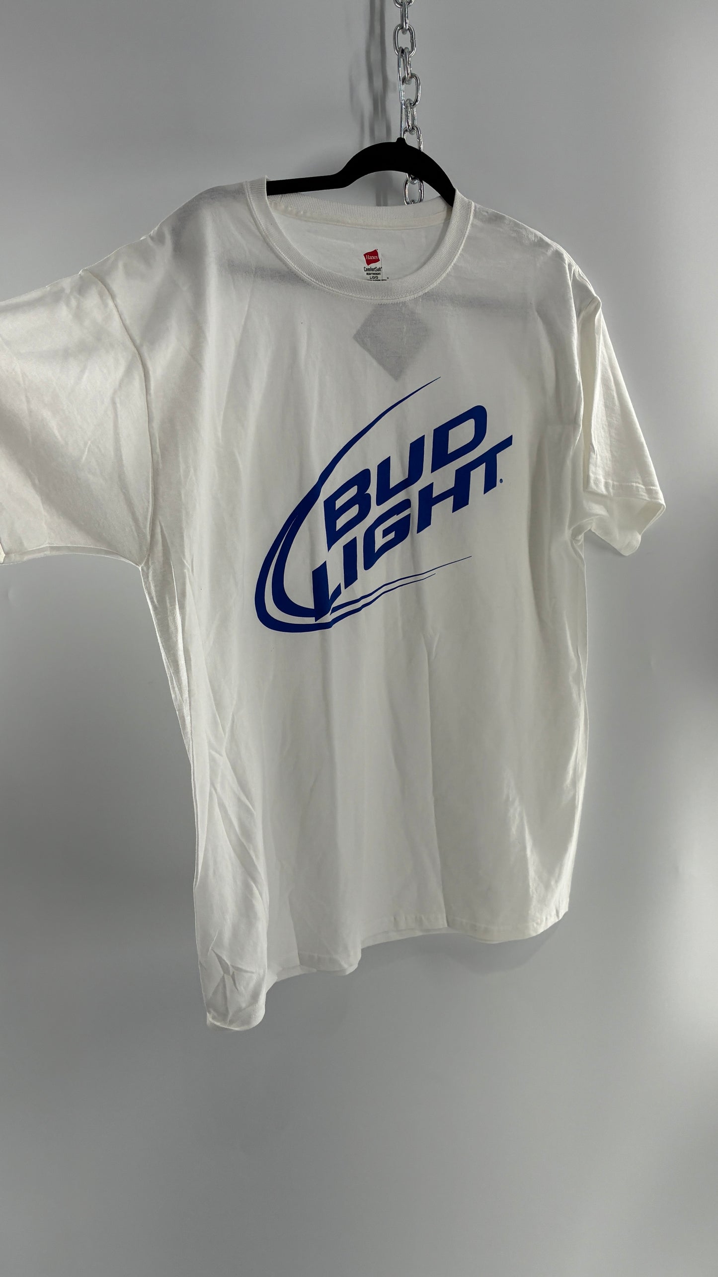 Vintage Bud Light Logo T Shirt (Large)