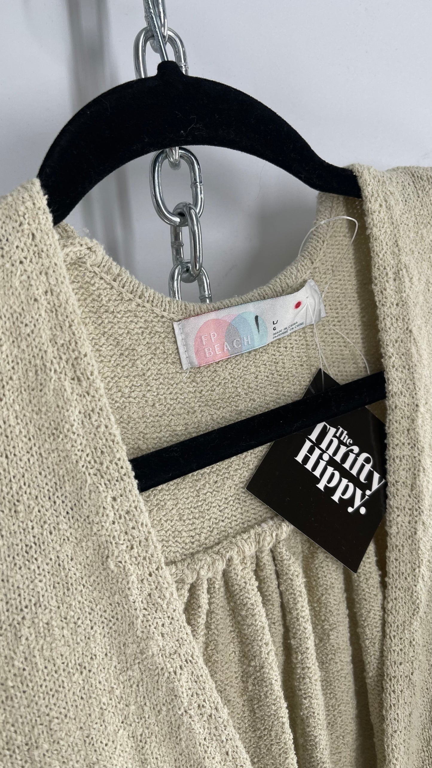 Free People Sage Thick Knit Jumpsuit (Large)