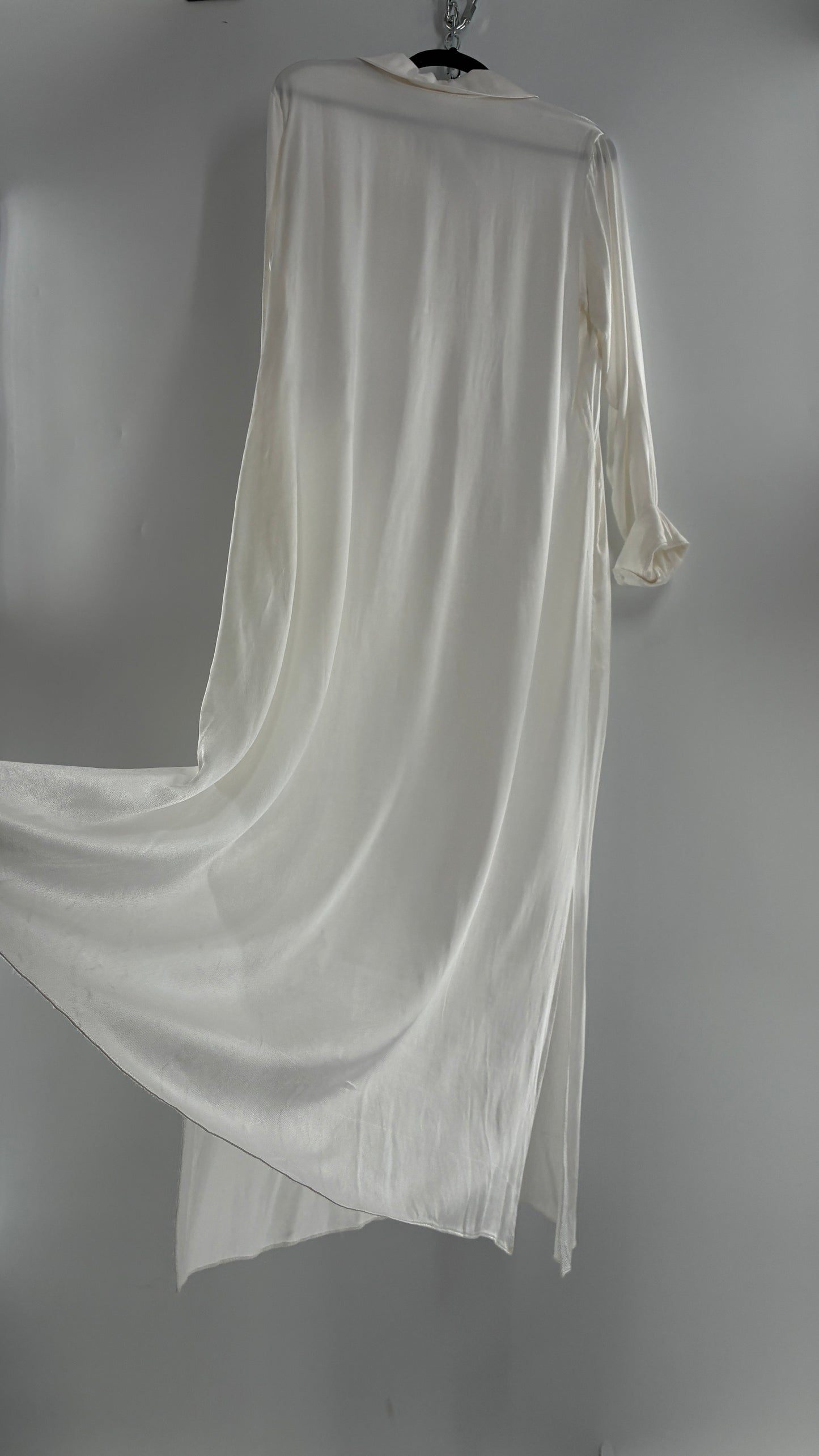 ST. BRAND BY STRASS White Button Up Style Dress with Tags Attached (Medium)