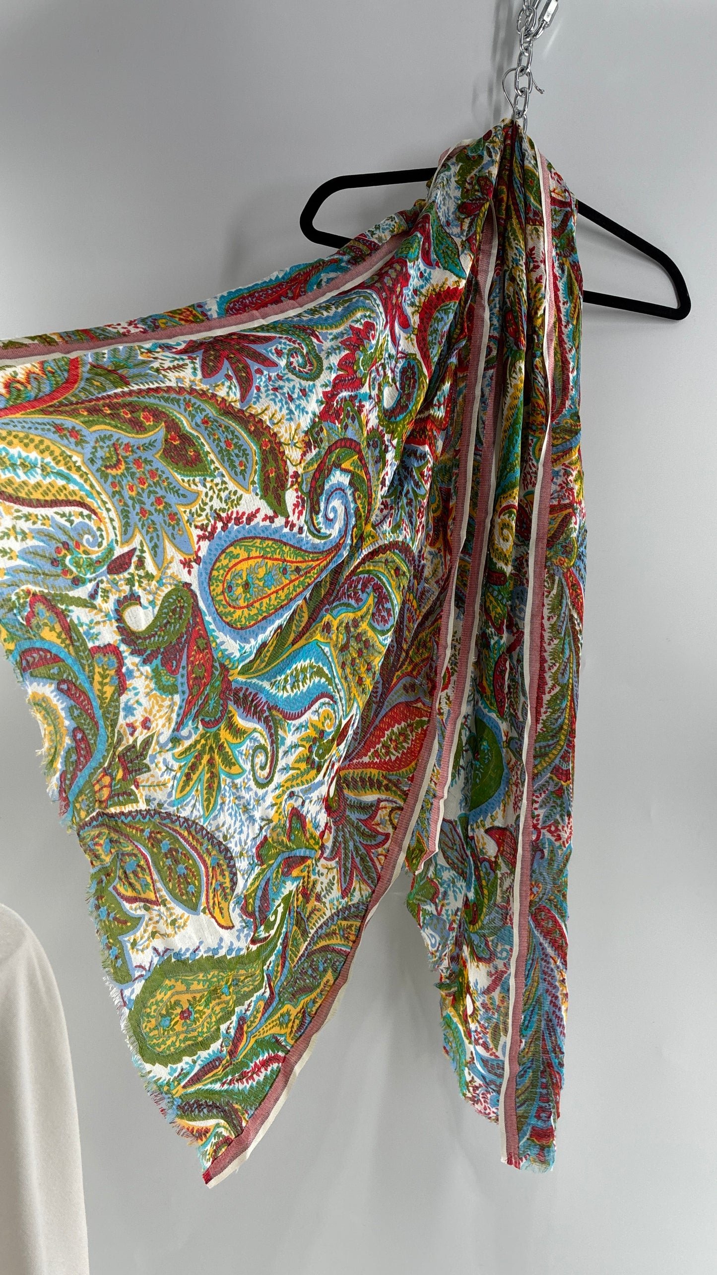 Anthropologie Paisley Primary Color Scarf