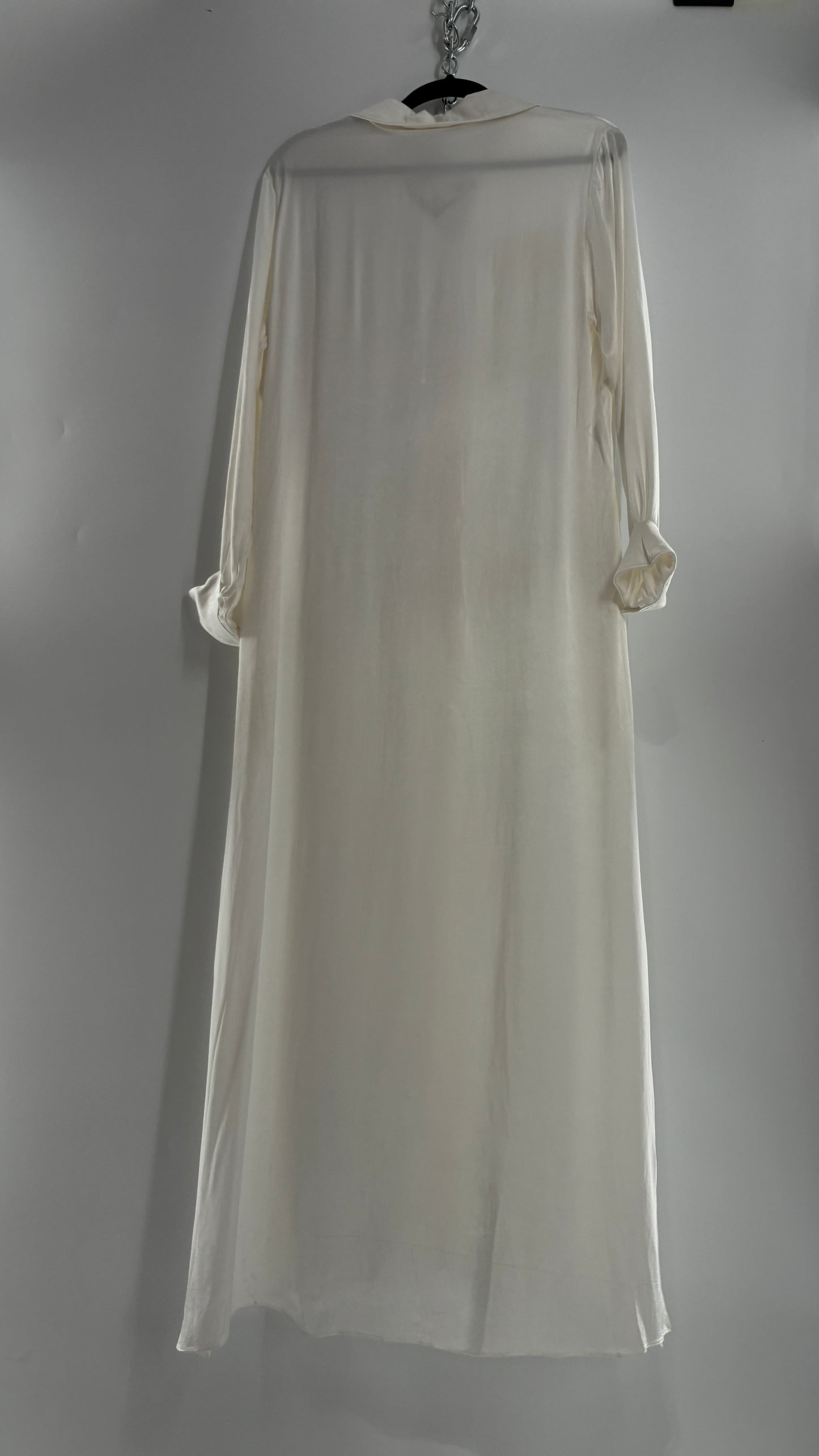 ST. BRAND BY STRASS White Button Up Style Dress with Tags Attached (Medium)