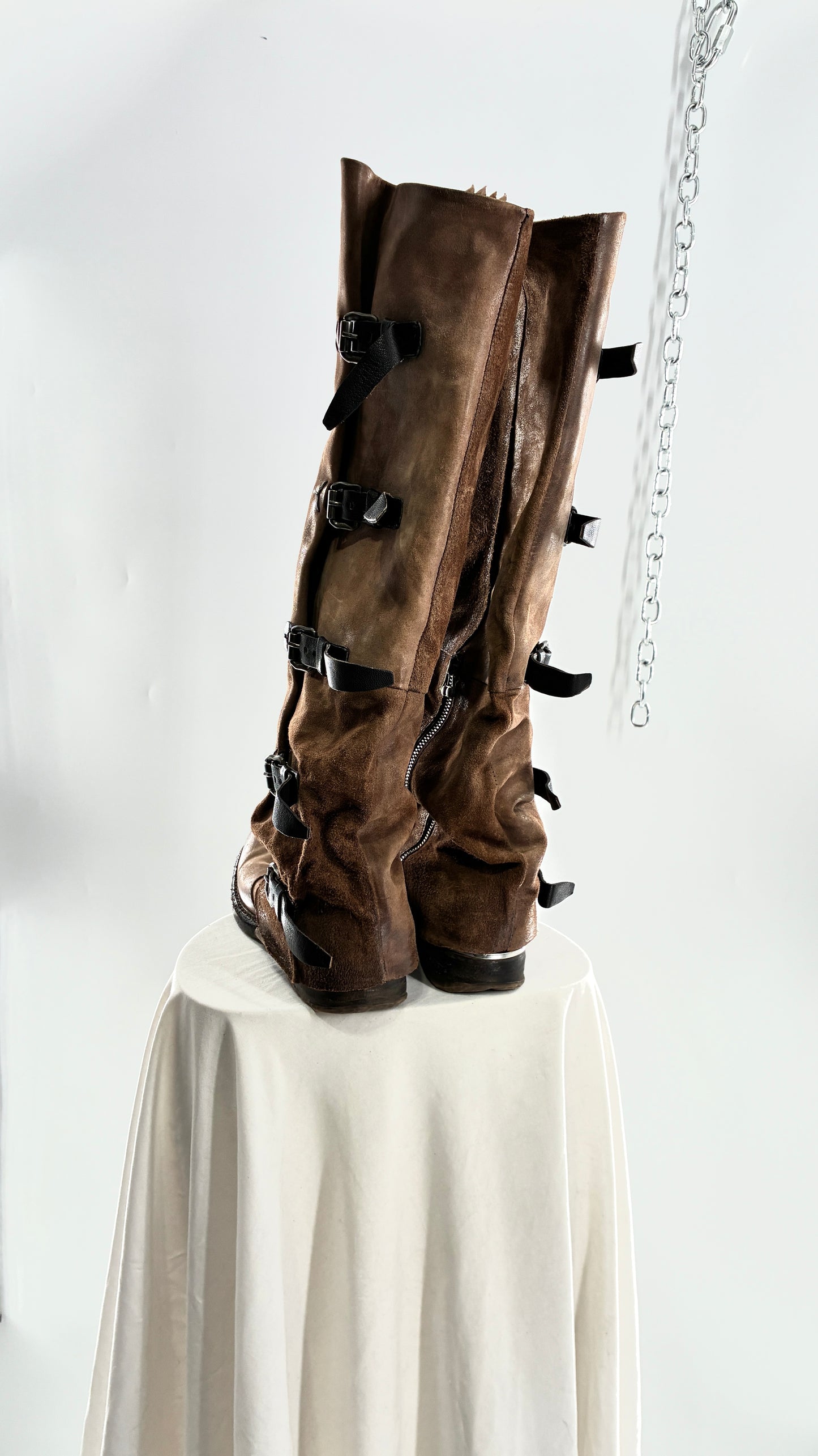 Tatum Over the Knee AS98 Distressed Worn Boots (41)