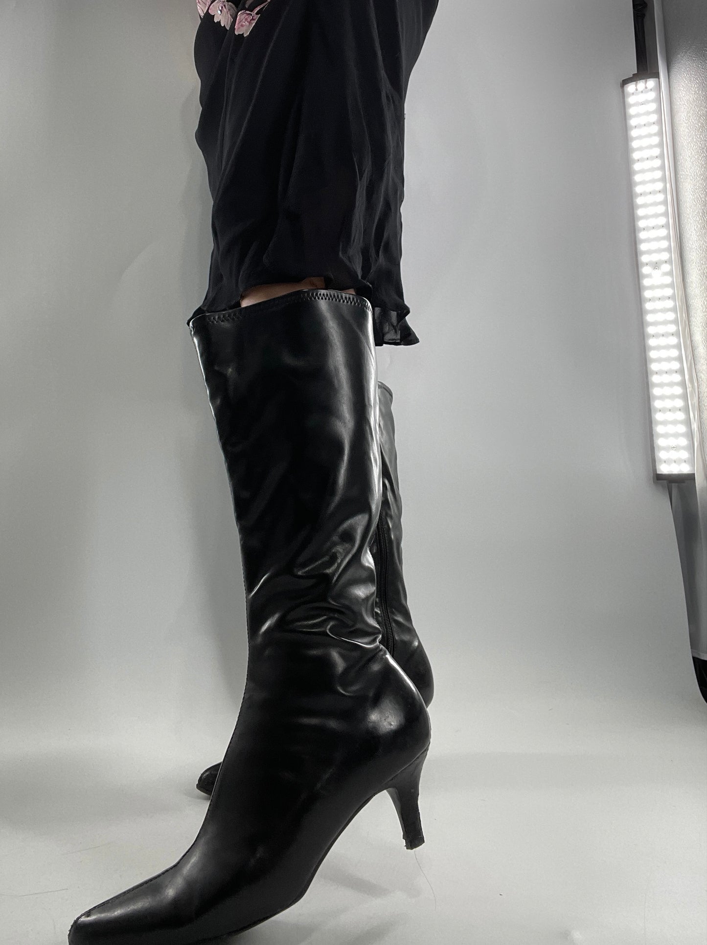 Vintage Kitten Heel Knee High Boots