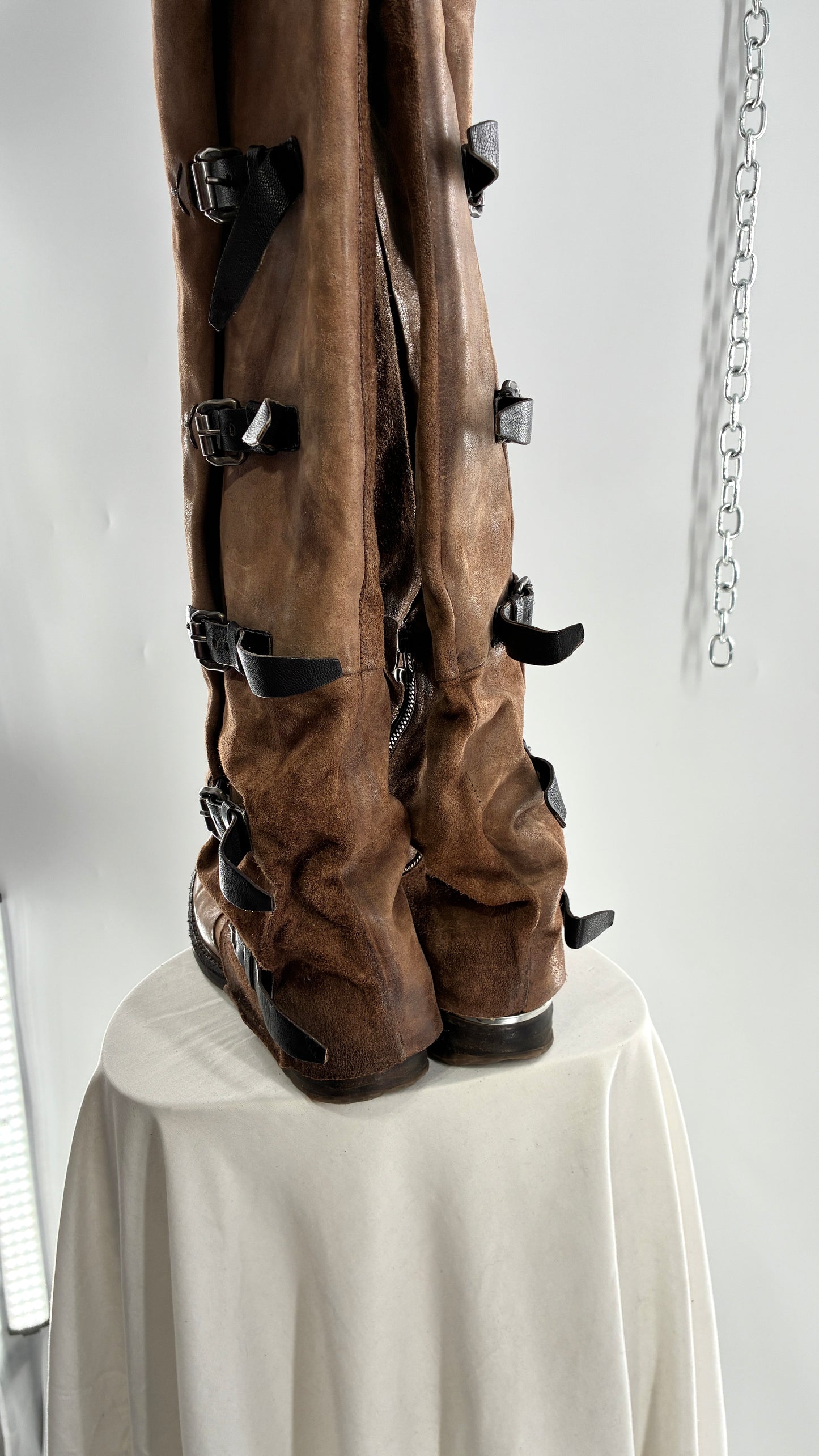 Tatum Over the Knee AS98 Distressed Worn Boots (41)