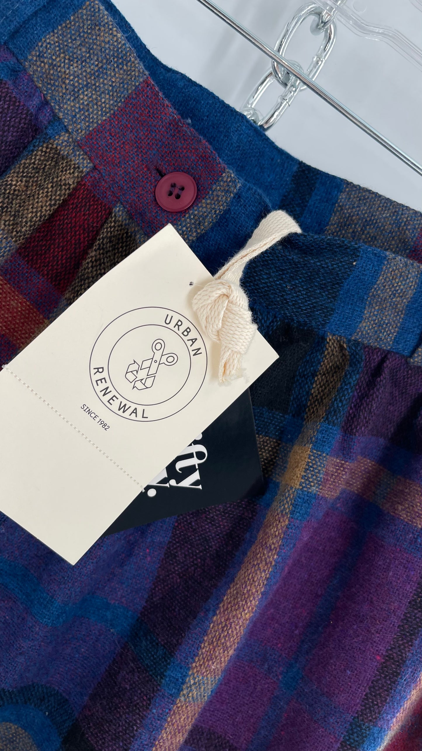 Urban Outfitters Urban Renewal Plaid wool Skirt with Tags Attached (XS)