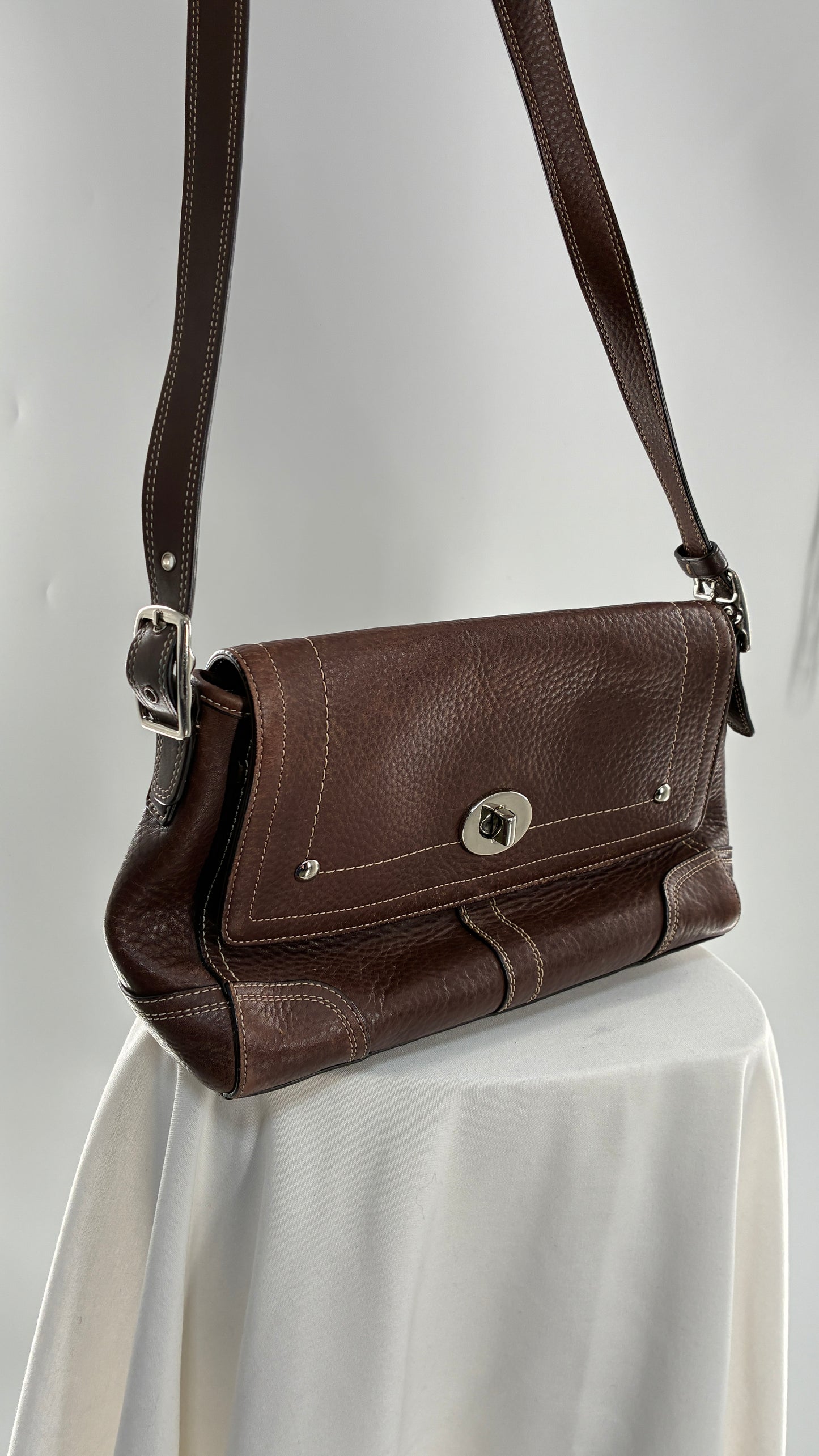 Vintage COACH Hamilton Brown Leather Crossbody