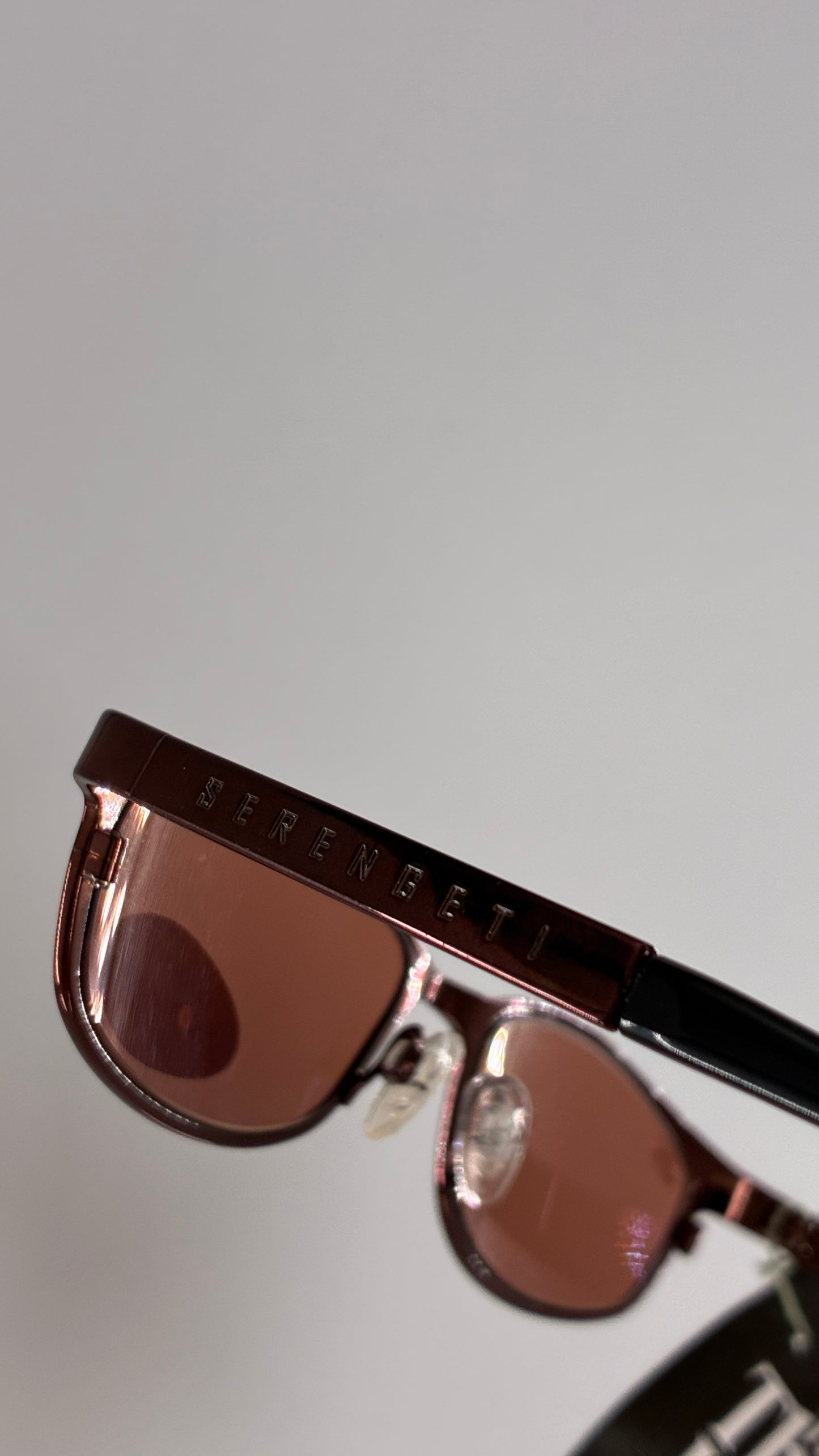 Vintage SERENGETI Polarized Sunglasses with Bronze Metal Frame