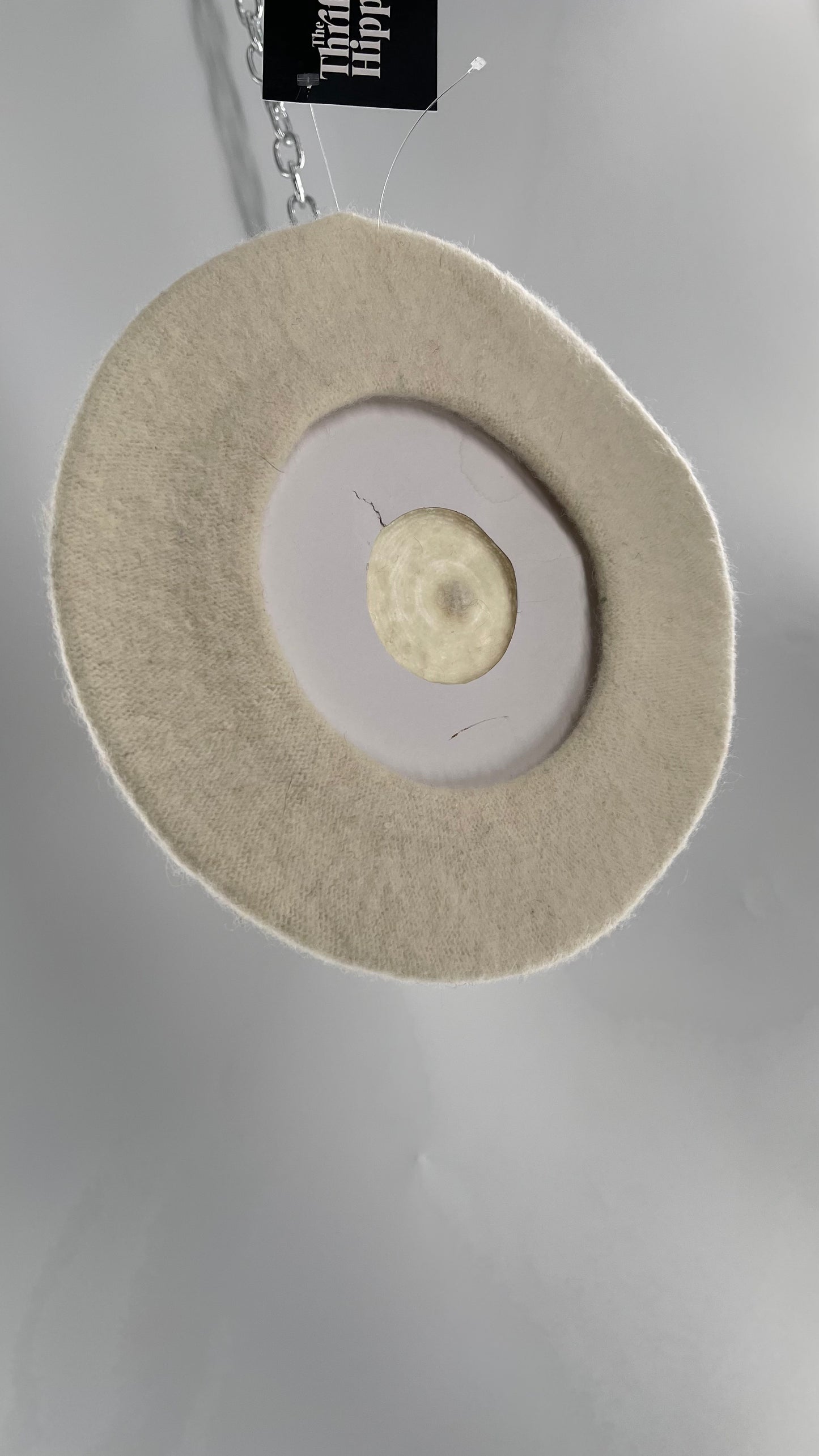 Off White 40% Wool Beret