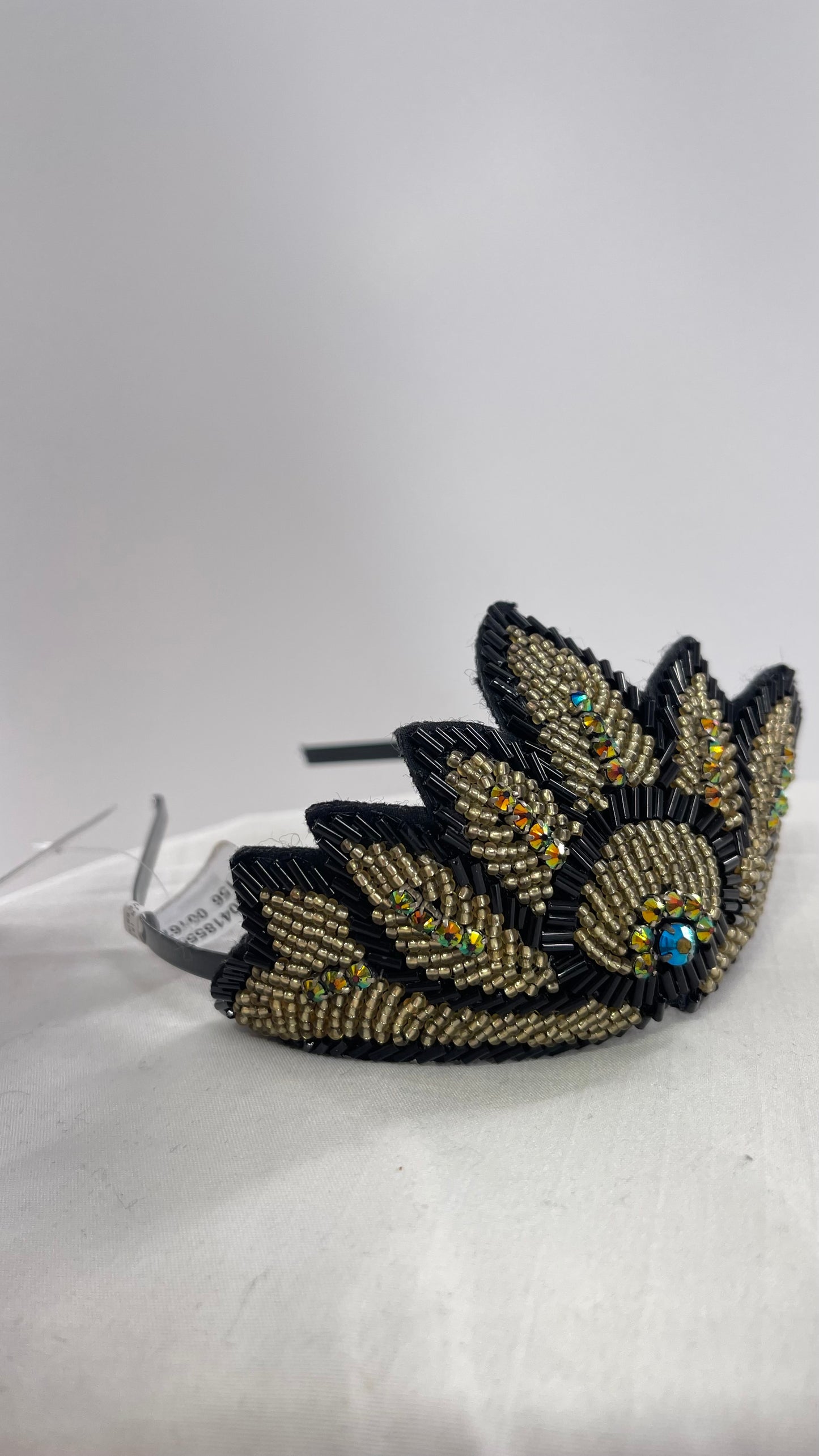 Free People Black Swan Beaded Headpiece