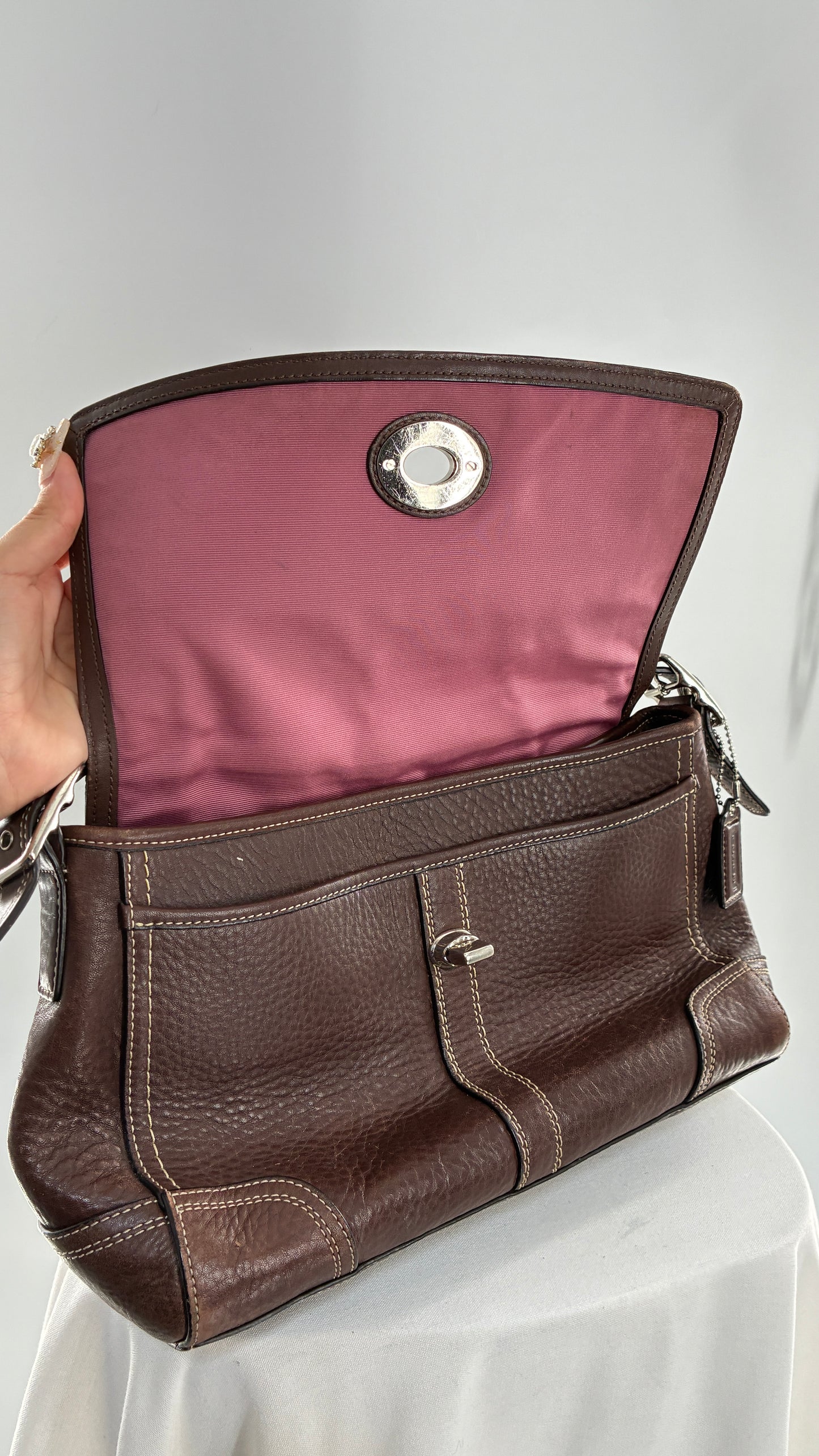 Vintage COACH Hamilton Brown Leather Crossbody