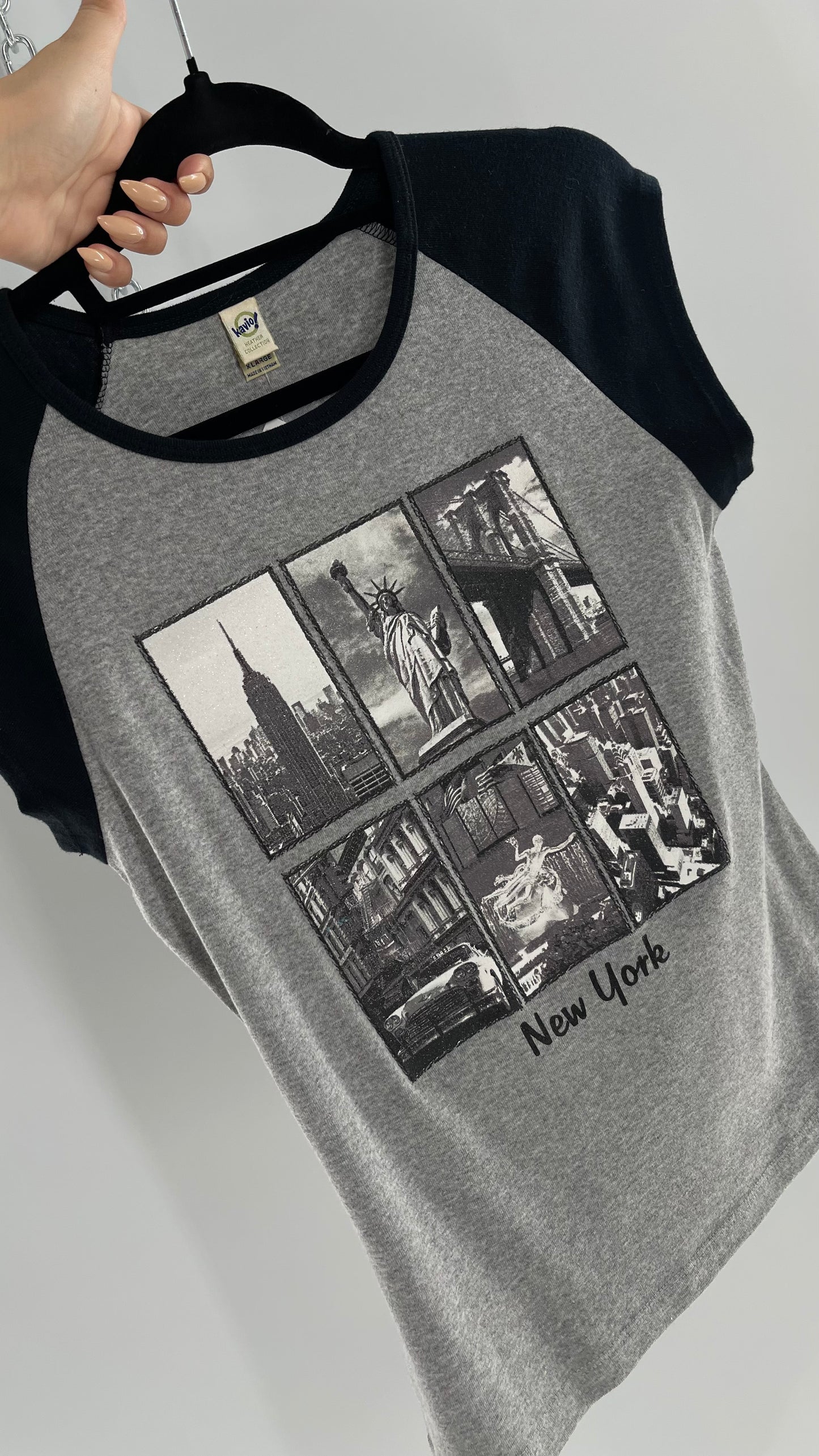 Deadstock 1990s Vintage Kavio! New York Glitter Baby T (XL)