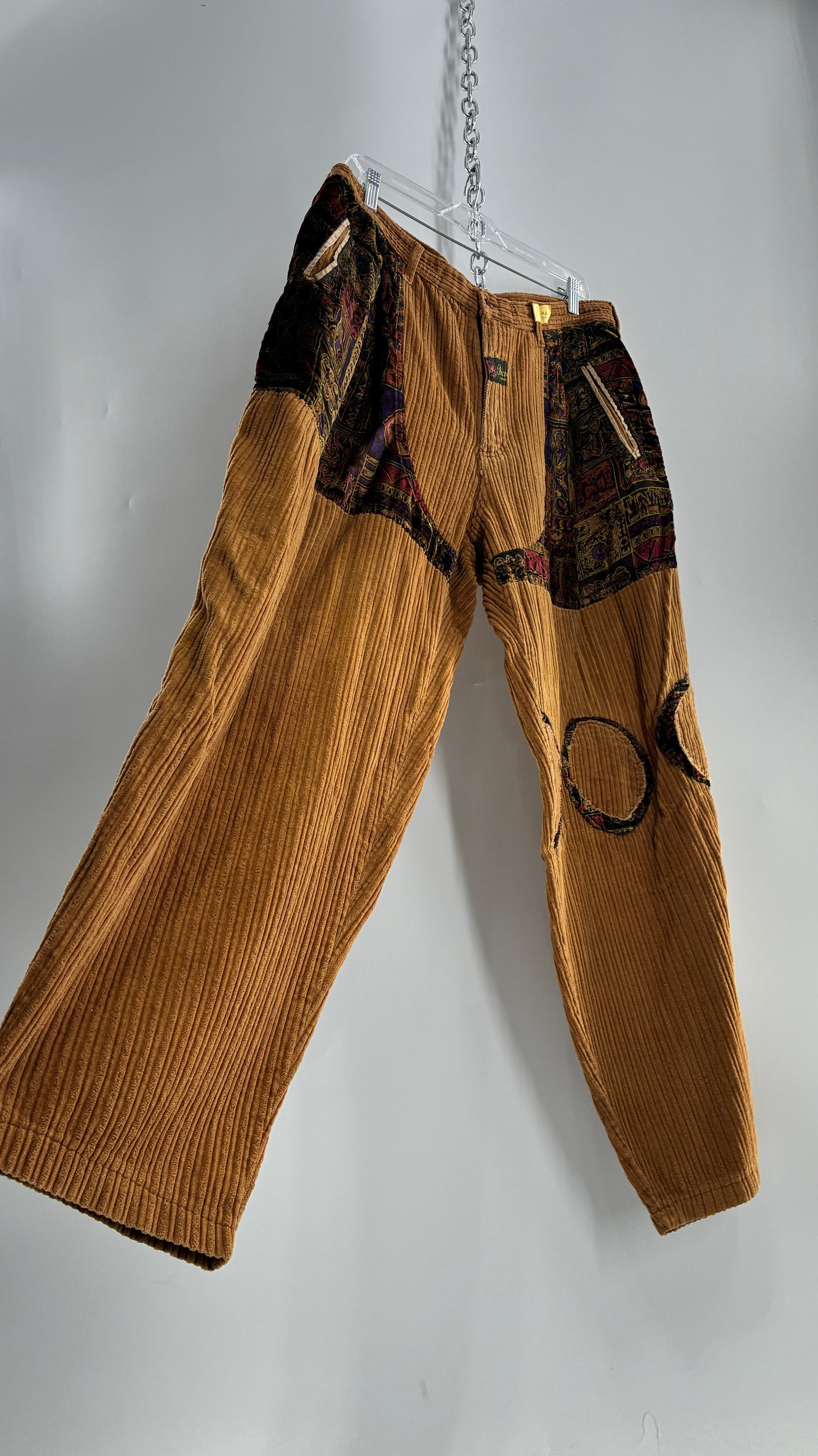 Vintage Men’s 1980s ROCOCO Le Parisien Corduroy Patchwork Pants (Medium)