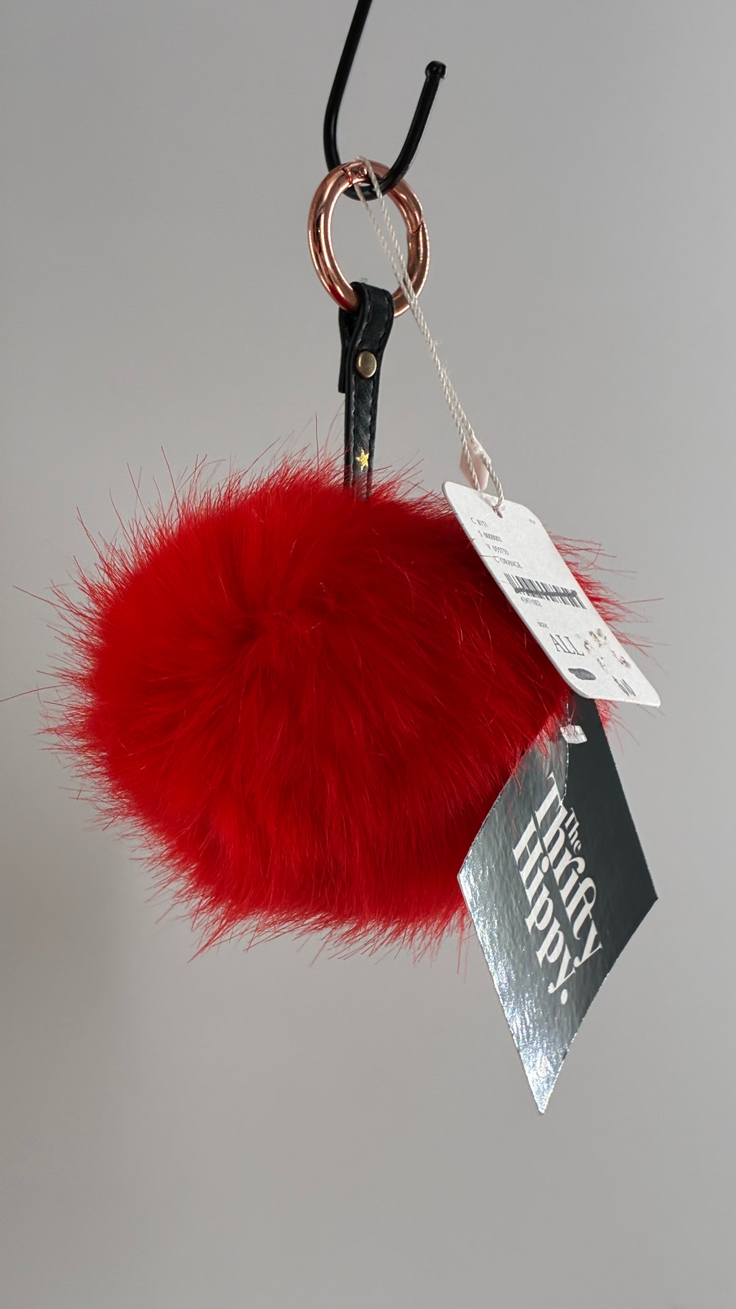Free People Red Pom Pom Keychain