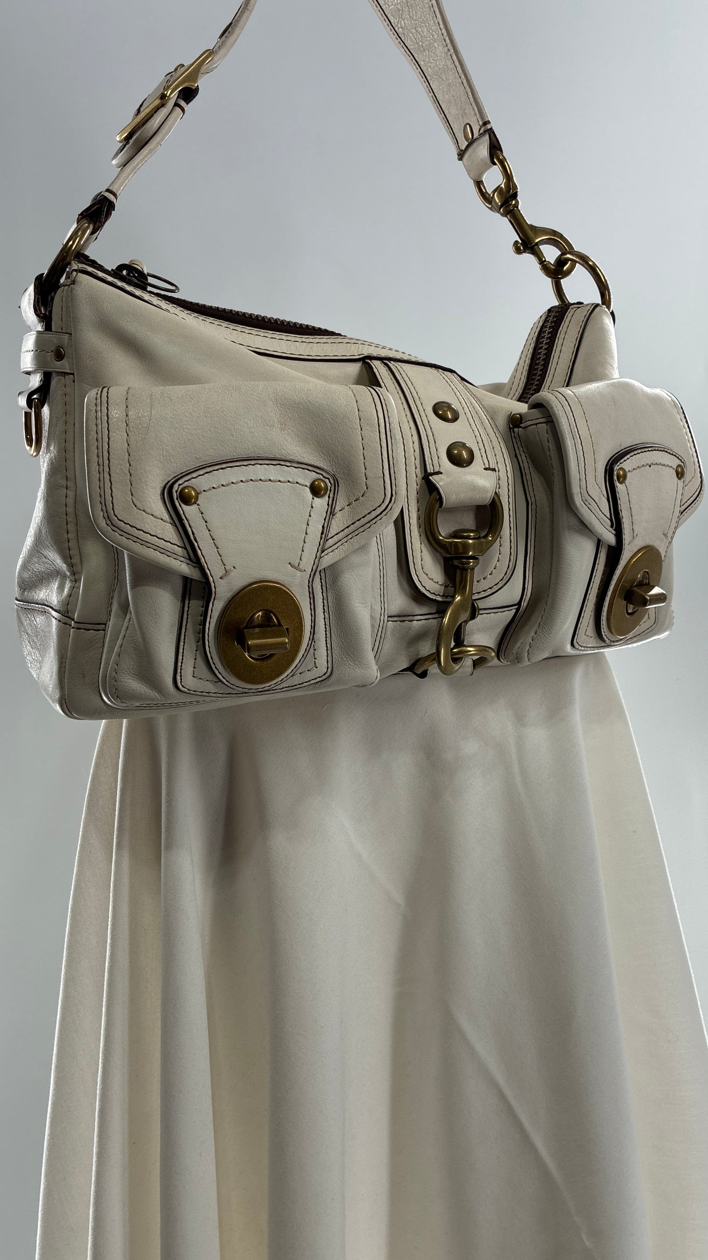 RARE COACH 65th Anniversary Legacy Leather Oversized Turnlock Shoulder Bag