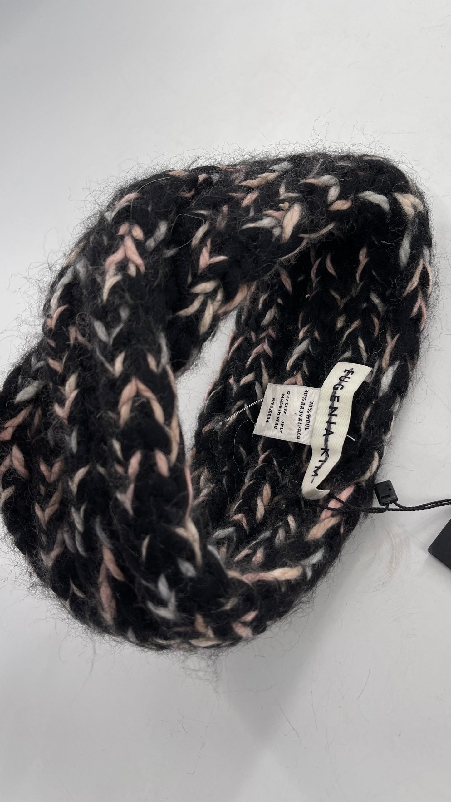 Eugenia Kim Black Pink White Thick Knit Headband