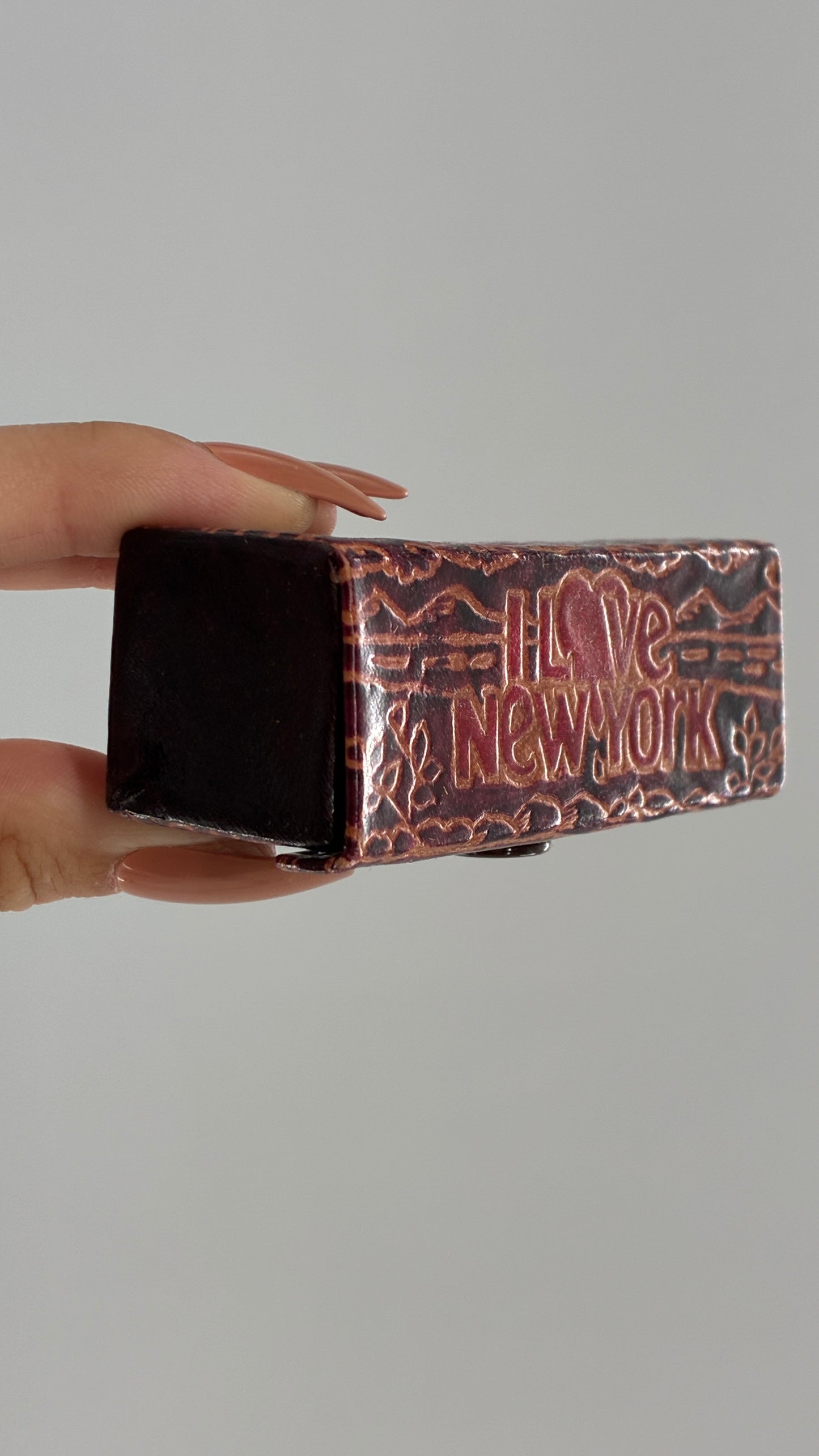 Vintage 1980s I ♥️ NEW YORK Leather Lipstick Case